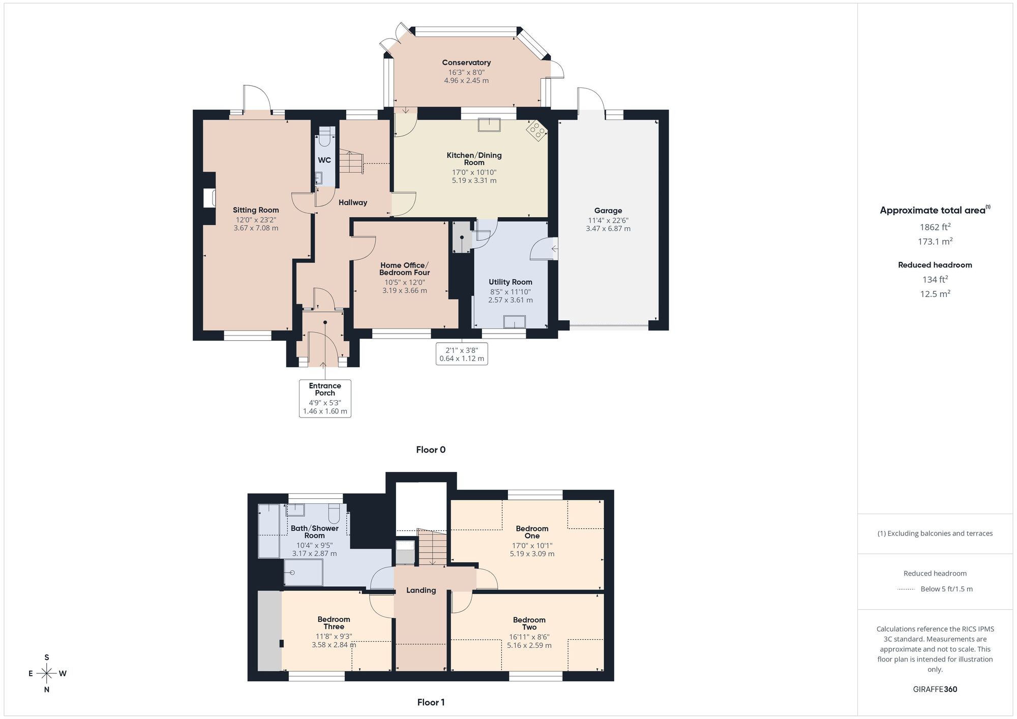 Floorplan of 4 bedroom Detached House for sale, Tunley, Bath, Somerset, BA2