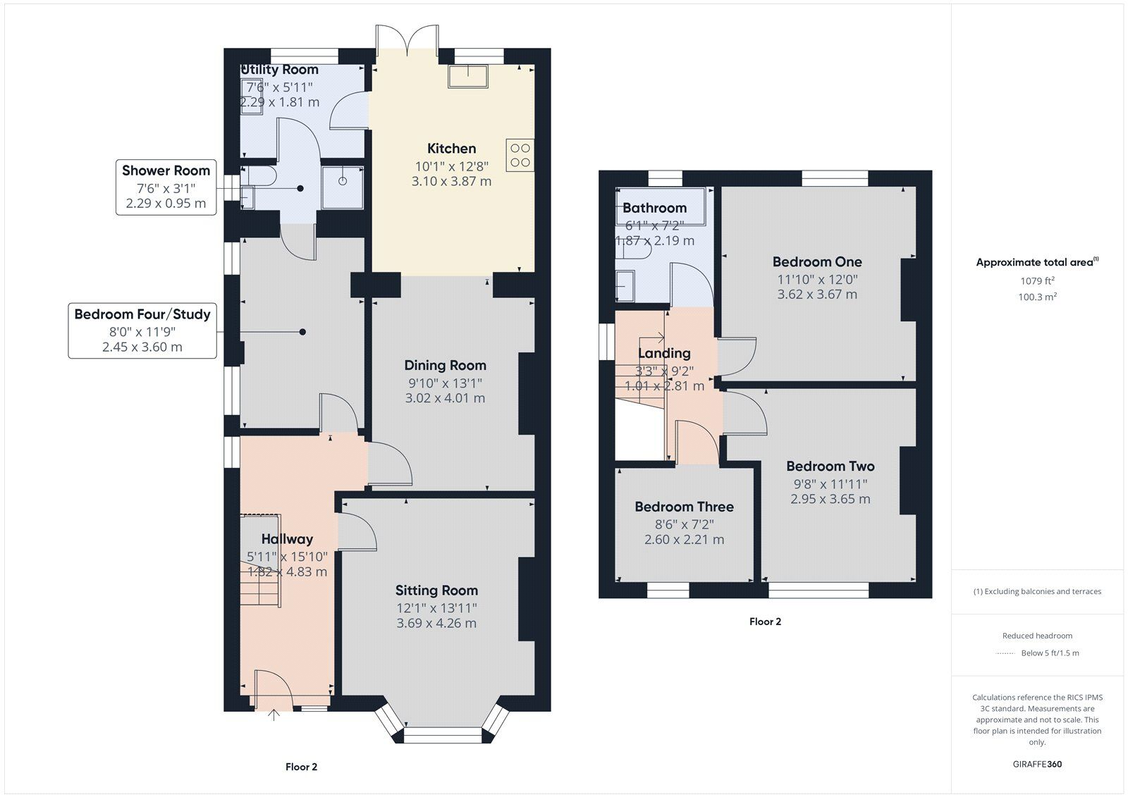 Floorplan of 4 bedroom Semi Detached House to rent, Broadway, Chilcompton, Somerset, BA3