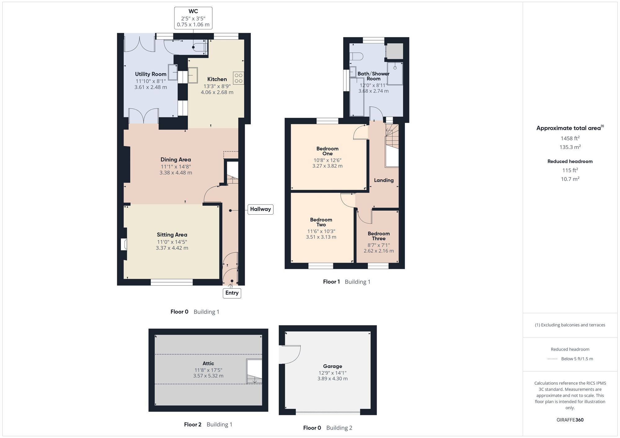 Floorplan of 3 bedroom Mid Terrace House for sale, Fosseway, Westfield, Somerset, BA3