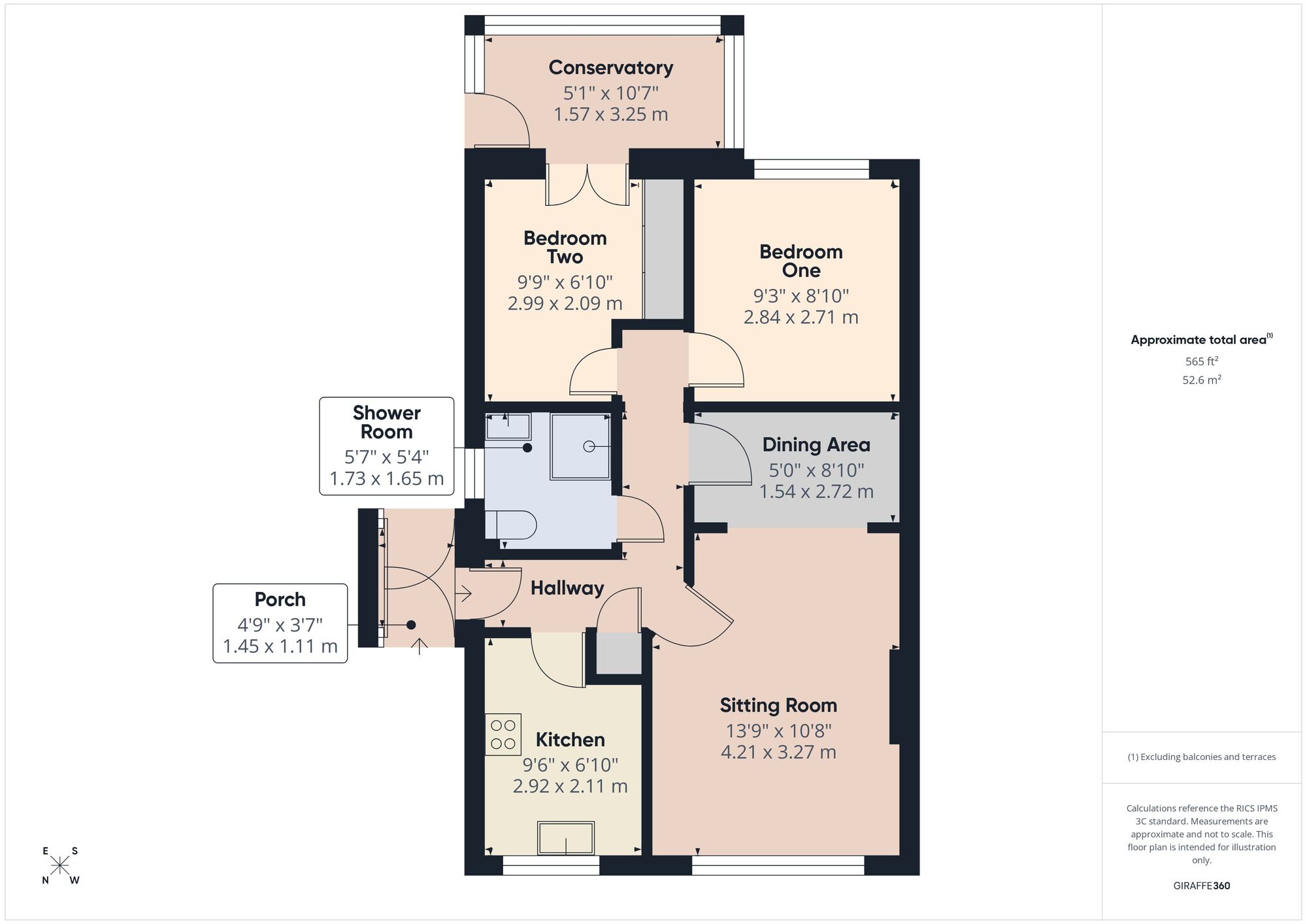 Floorplan of 2 bedroom Semi Detached Bungalow for sale, Longfellow Road, Westfield, Somerset, BA3