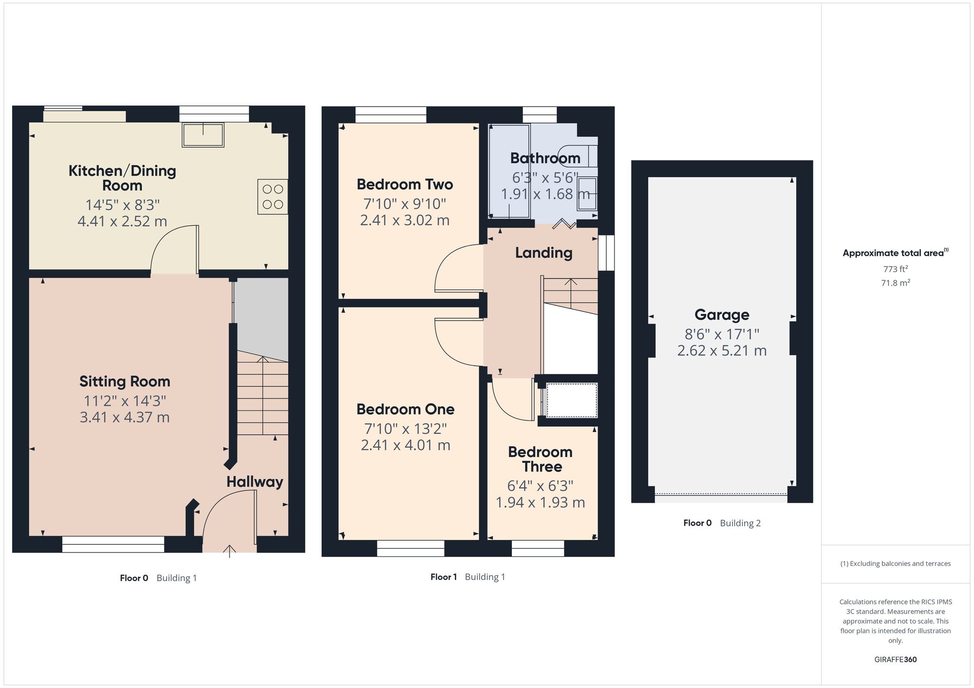 Floorplan of 3 bedroom Semi Detached House for sale, Old England Way, Peasedown St. John, Somerset, BA2