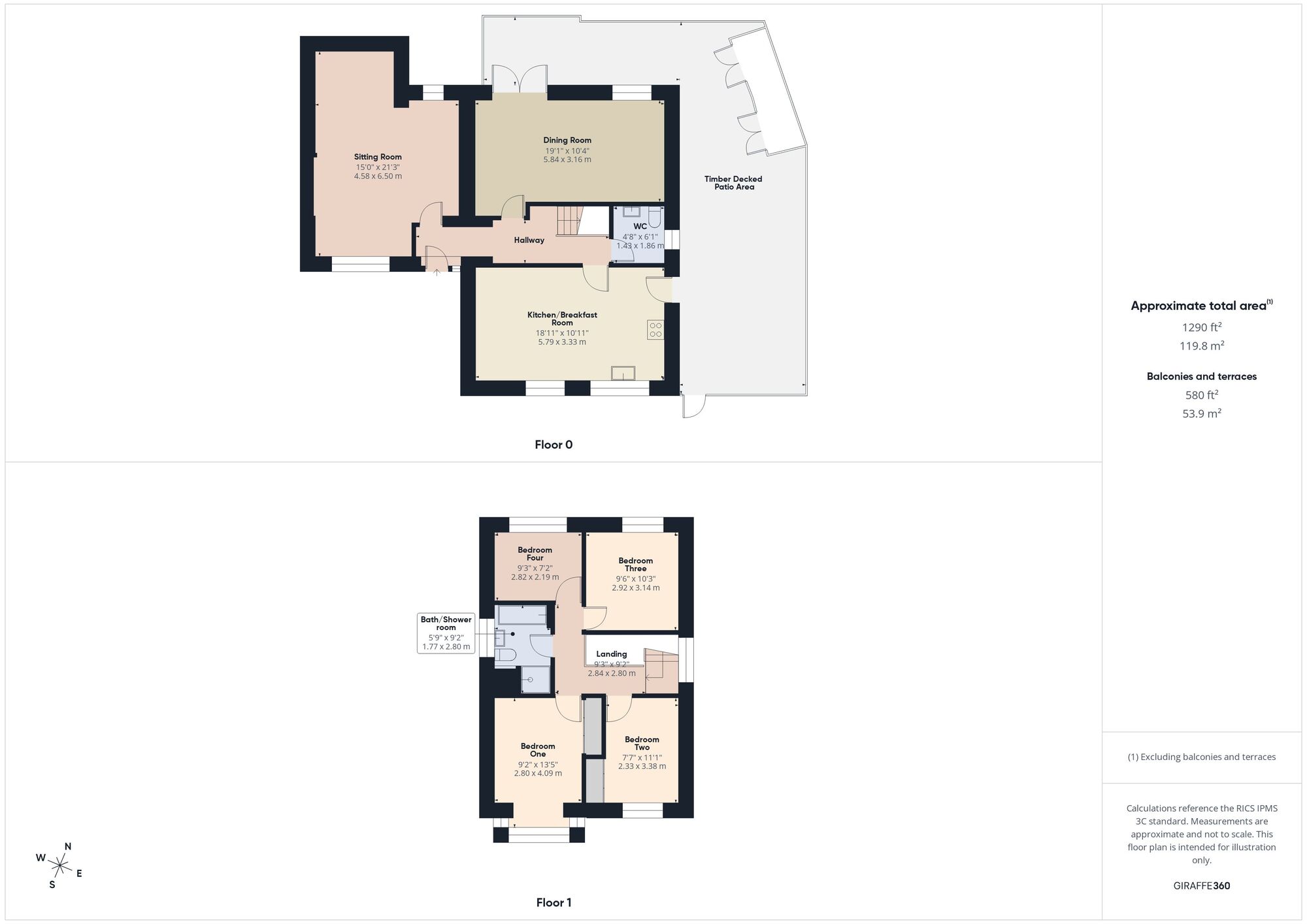 Floorplan of 4 bedroom Detached House for sale, St. Marys Rise, Writhlington, Somerset, BA3