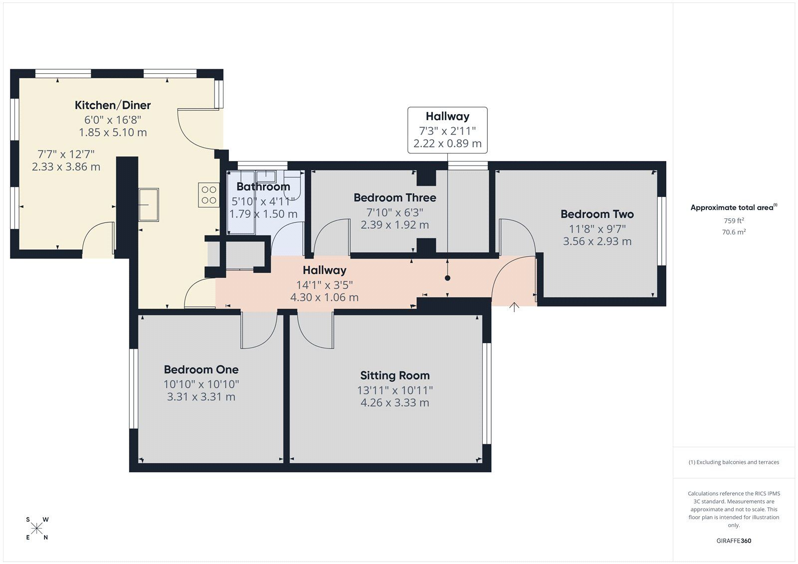 Floorplan of 3 bedroom Detached Bungalow for sale, Charlton Road, Midsomer Norton, Somerset, BA3