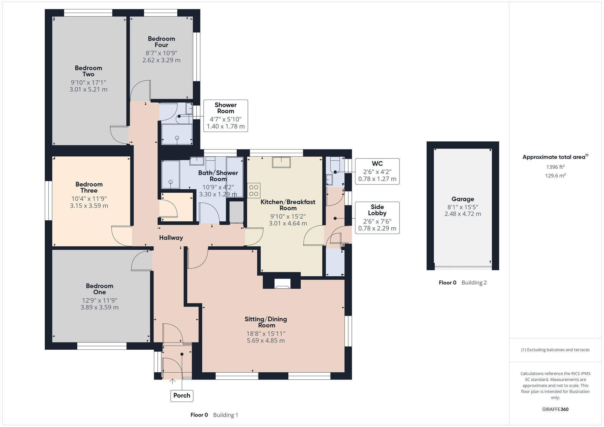 Floorplan of 4 bedroom Detached Bungalow for sale, Hayes Road, Midsomer Norton, Somerset, BA3