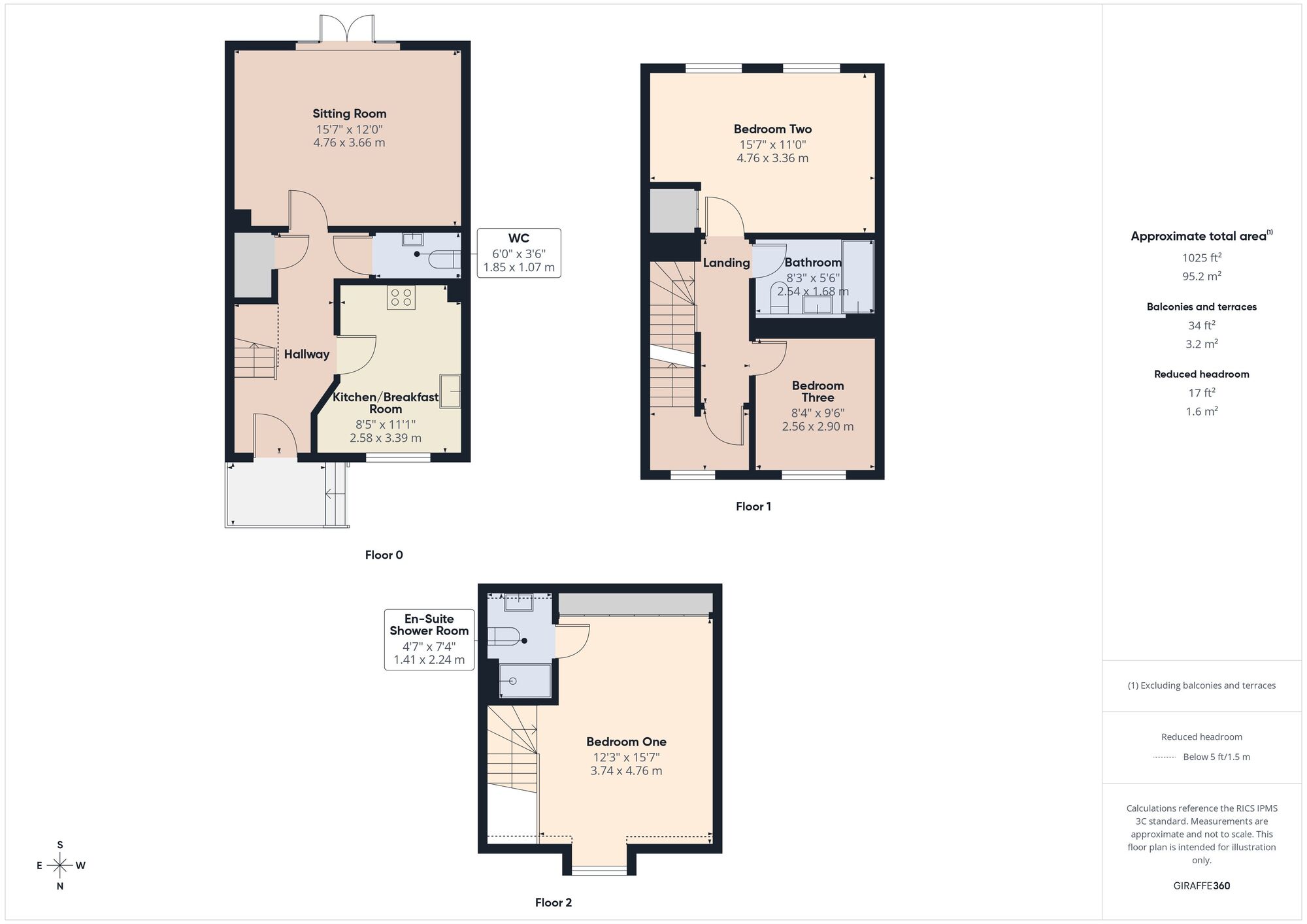 Floorplan of 3 bedroom Mid Terrace House for sale, Brimscombe Meadow, Chilcompton, Somerset, BA3