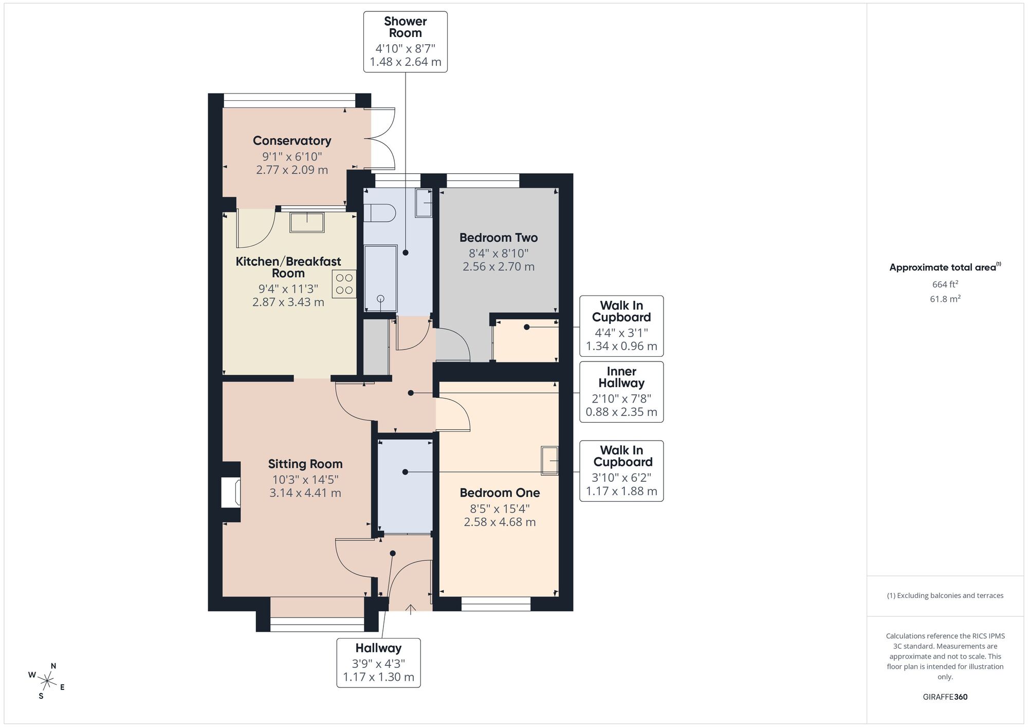 Floorplan of 2 bedroom Mid Terrace Bungalow for sale, Manor Close, Wellow, Somerset, BA2