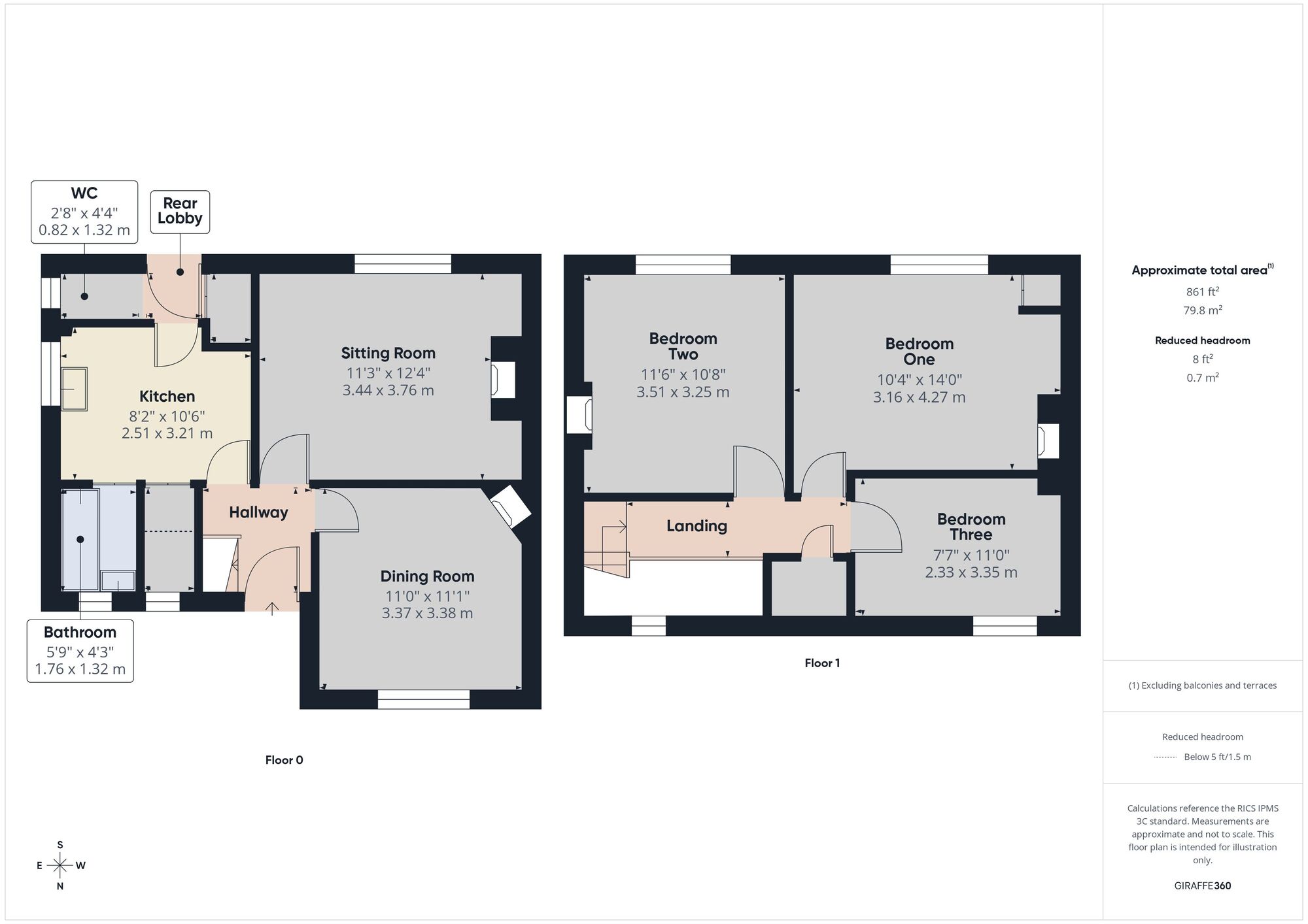 Floorplan of 3 bedroom Semi Detached House for sale, North Chew Terrace, Chew Magna, Somerset, BS40