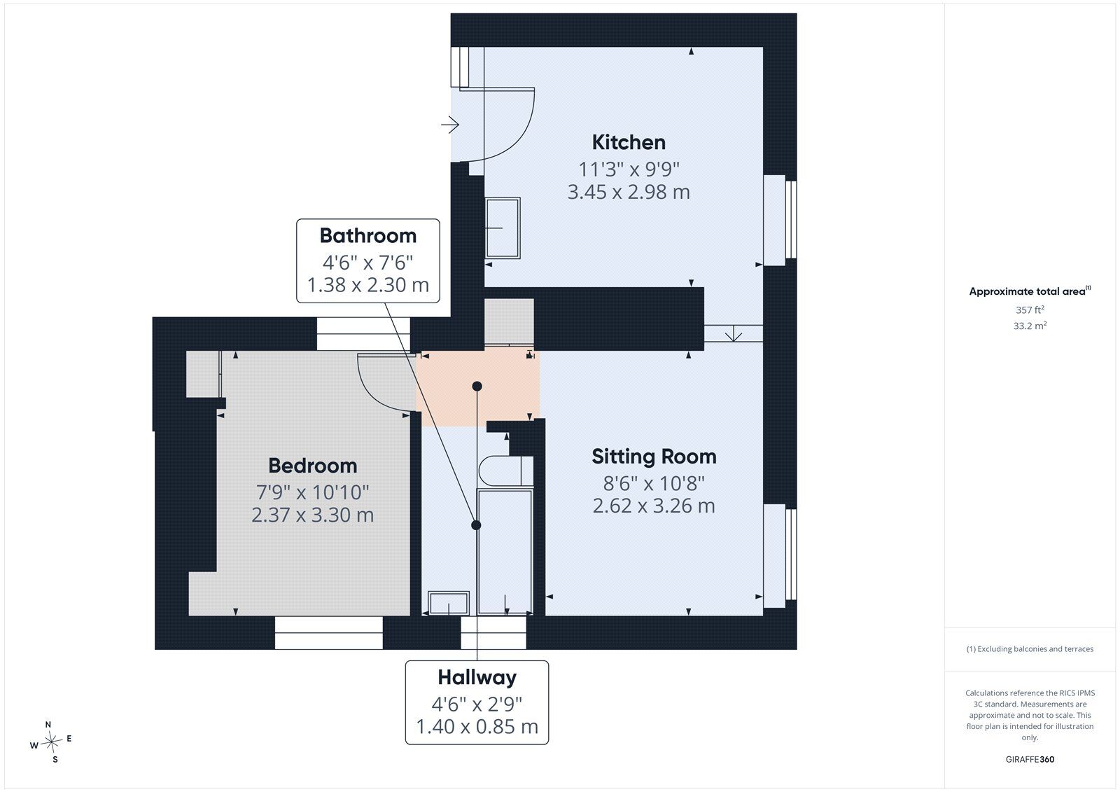 Floorplan of 1 bedroom Flat for sale, The Street, Chew Stoke, Somerset, BS40