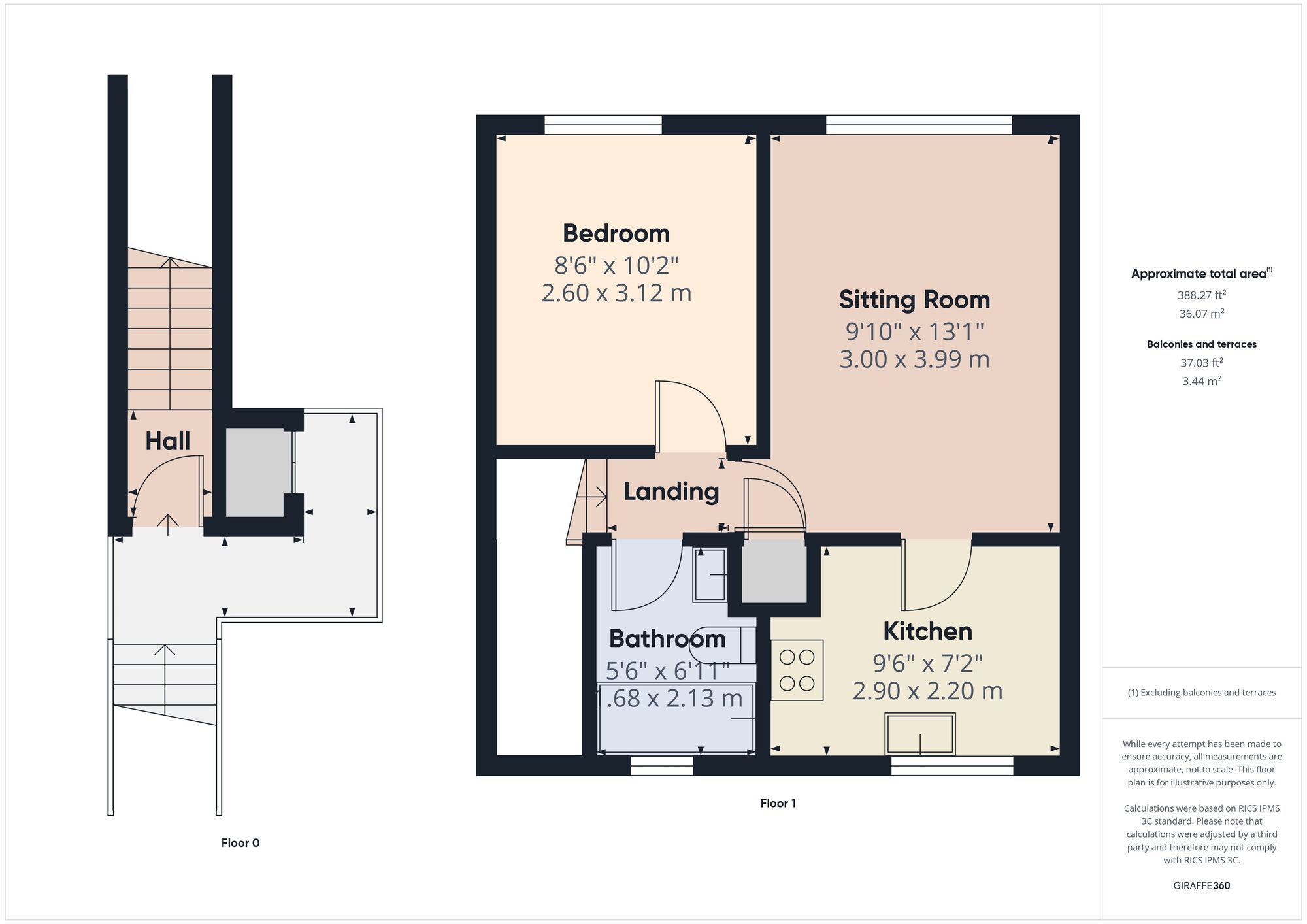 Floorplan of 1 bedroom Flat for sale, Victoria Place, Farrington Road, Bristol, BS39