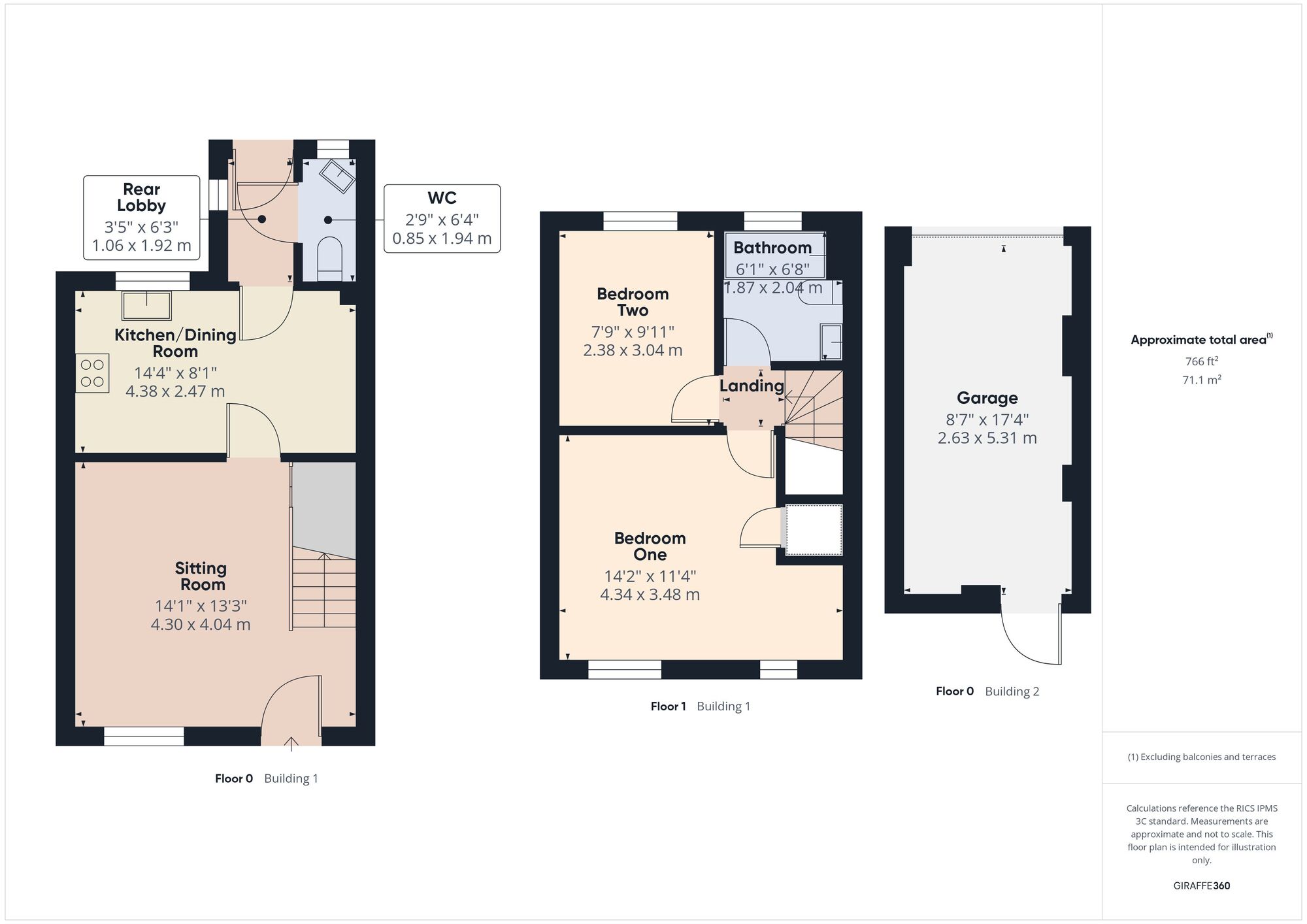 Floorplan of 2 bedroom Mid Terrace House for sale, Williams Green, Paulton, Somerset, BS39