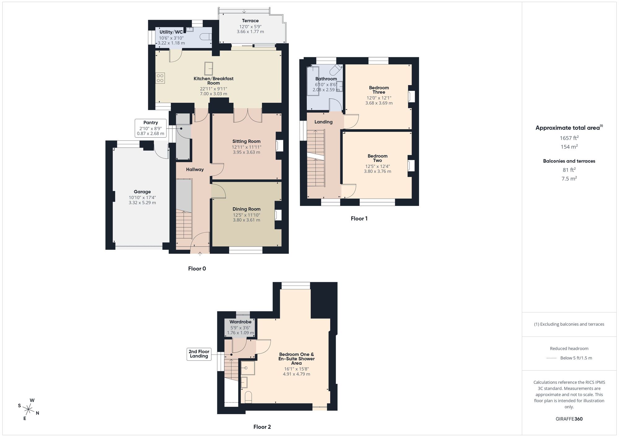 Floorplan of 3 bedroom Semi Detached House for sale, Mells Lane, Radstock, Somerset, BA3