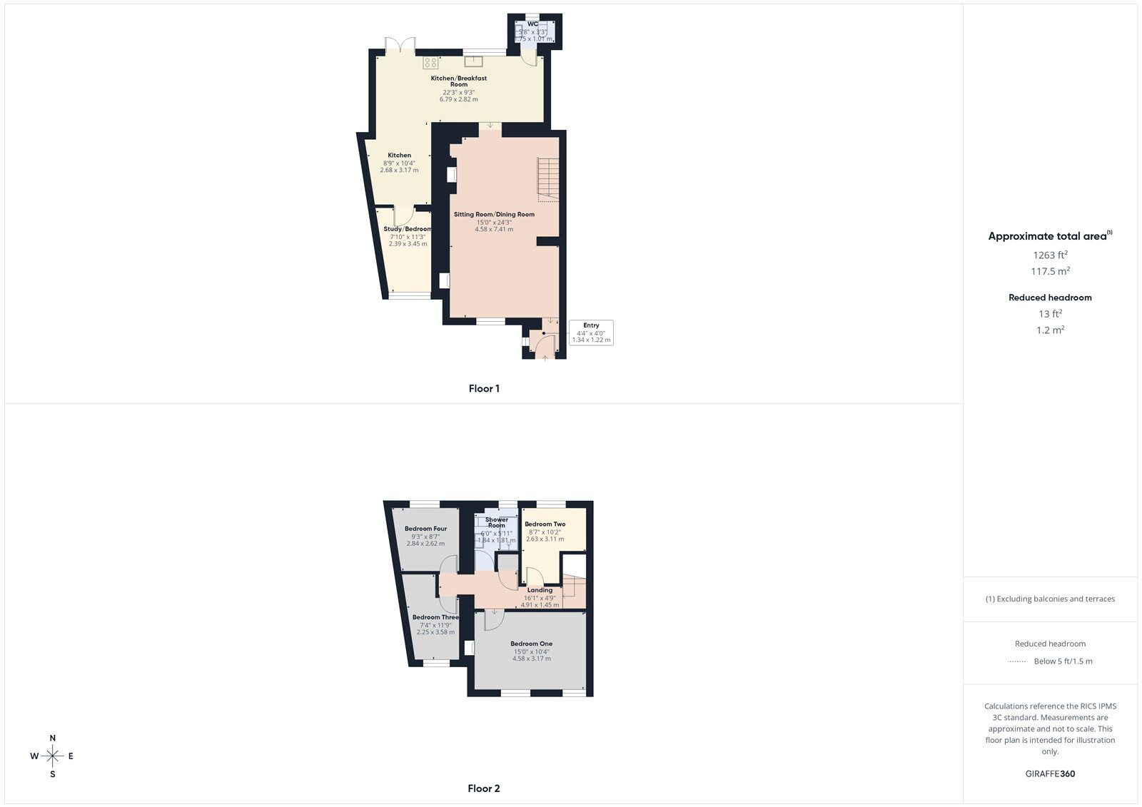 Floorplan of 4 bedroom End Terrace House for sale, Radstock Road, Midsomer Norton, Somerset, BA3