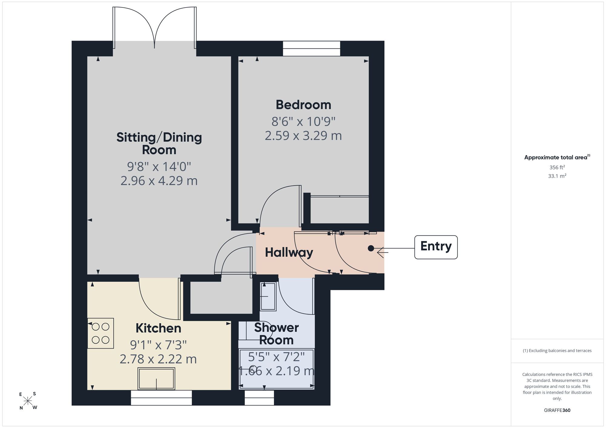 Floorplan of 1 bedroom Flat for sale, Lincott View, Peasedown St. John, Somerset, BA2