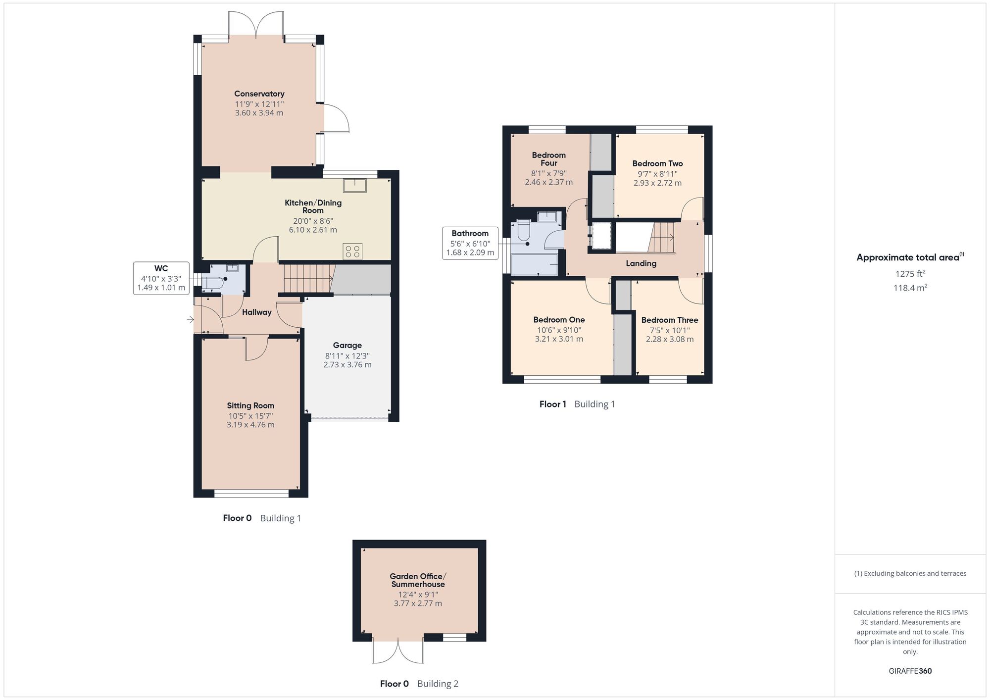 Floorplan of 4 bedroom Detached House for sale, Staddlestones, Midsomer Norton, Somerset, BA3