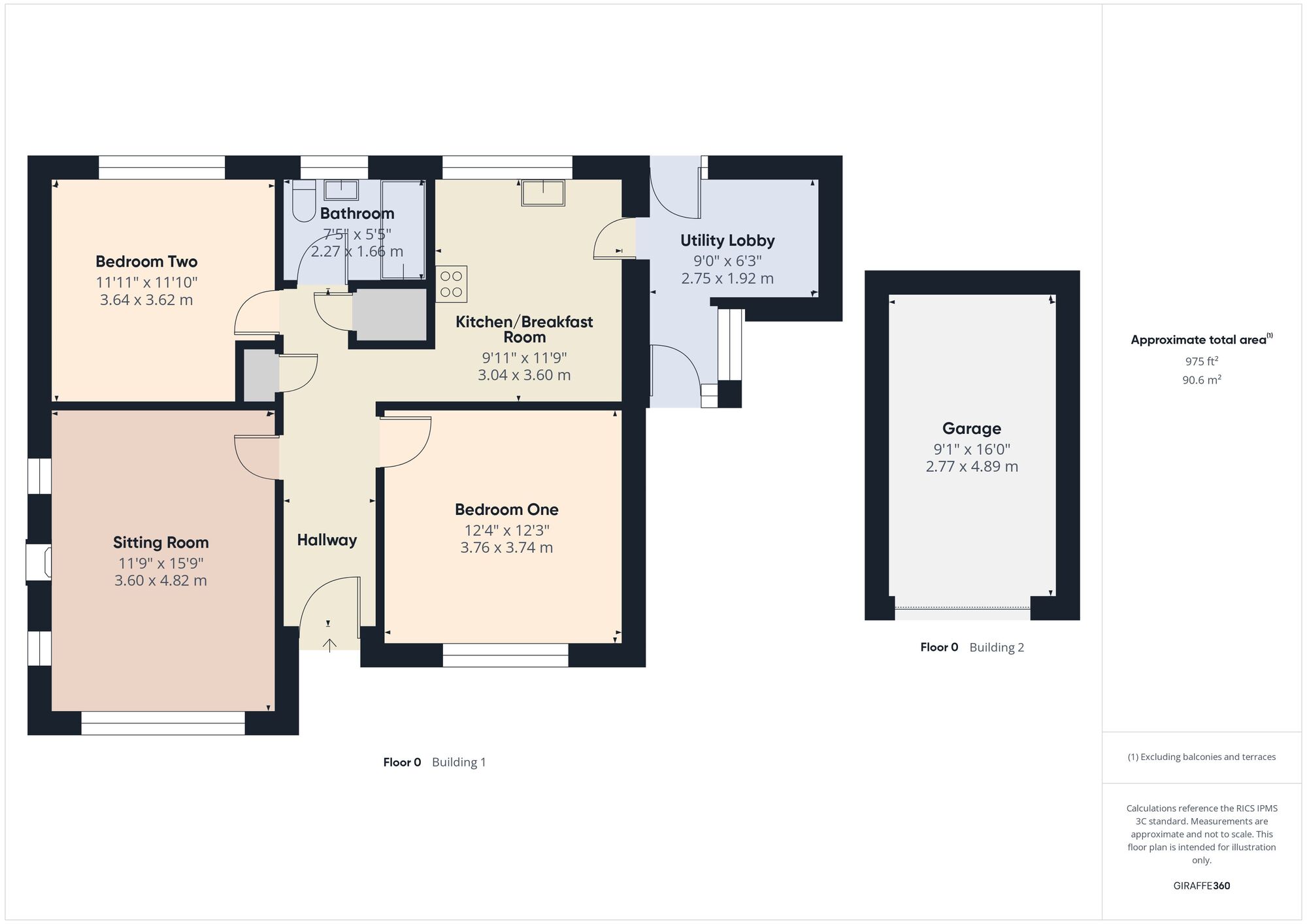 Floorplan of 2 bedroom Detached Bungalow for sale, St. Peters Road, Westfield, Somerset, BA3