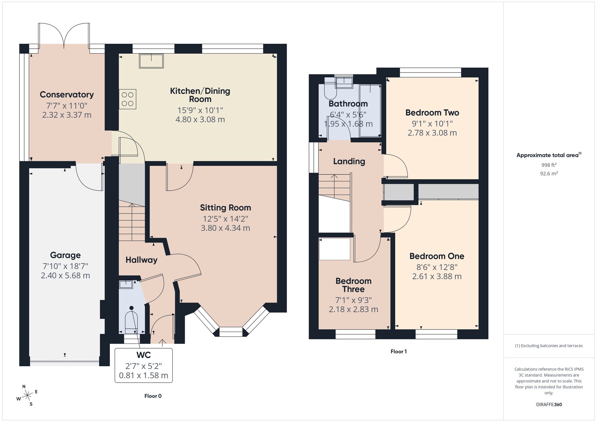 Floorplan of 3 bedroom Detached House for sale, Chaffinch Drive, Midsomer Norton, Somerset, BA3