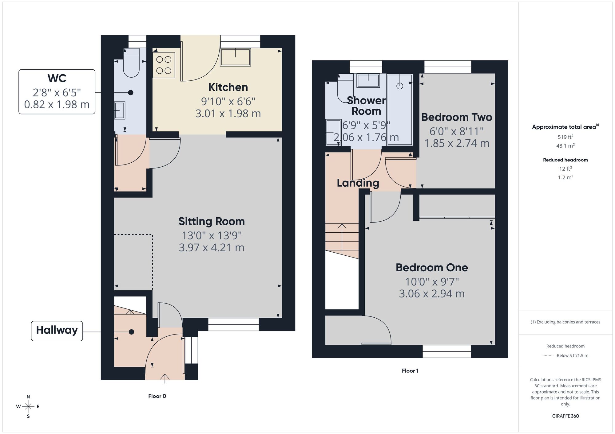 Floorplan of 2 bedroom Semi Detached House for sale, Stanley Court, Midsomer Norton, Somerset, BA3