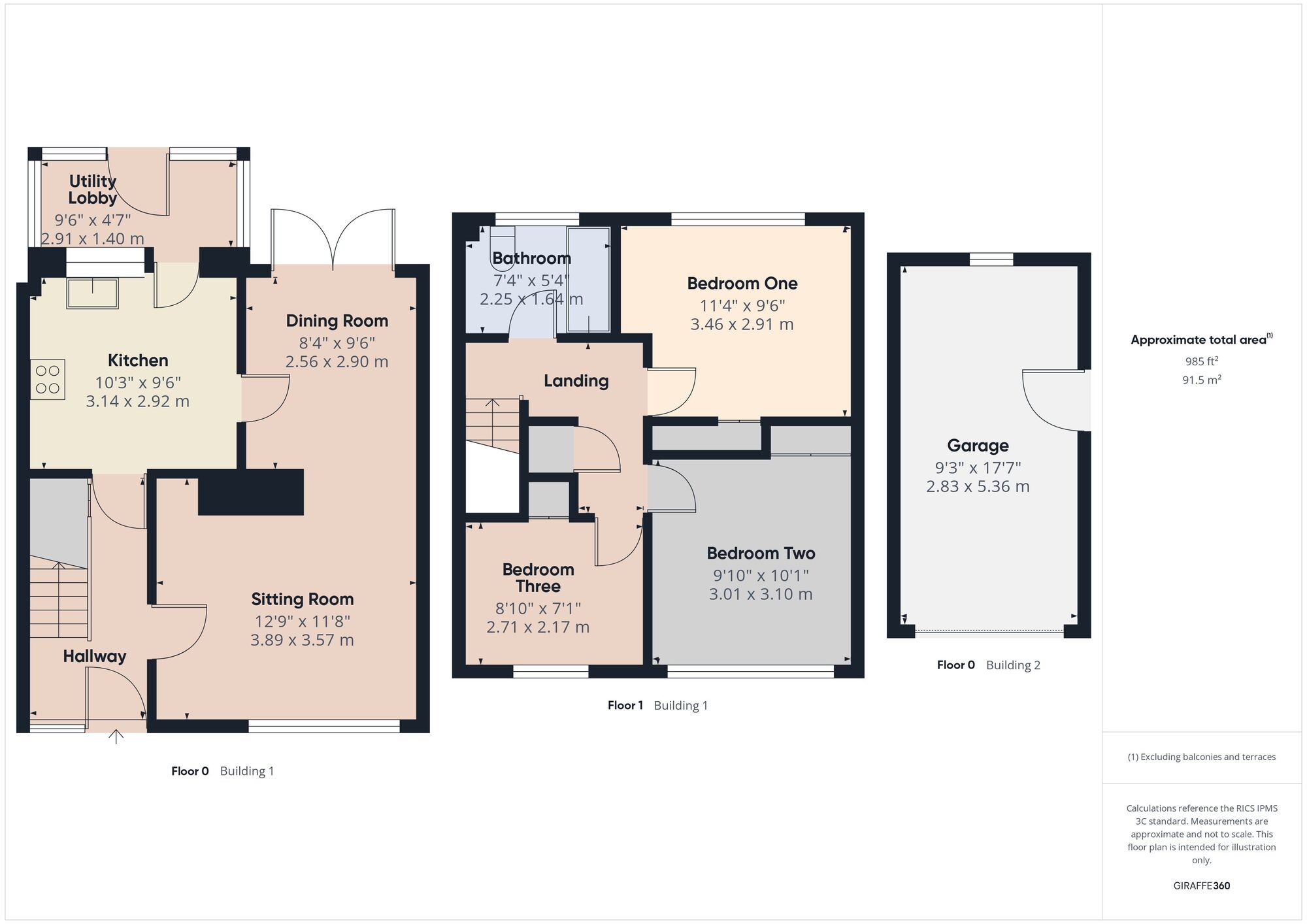 Floorplan of 3 bedroom Semi Detached House for sale, Green Tree Road, Midsomer Norton, Somerset, BA3