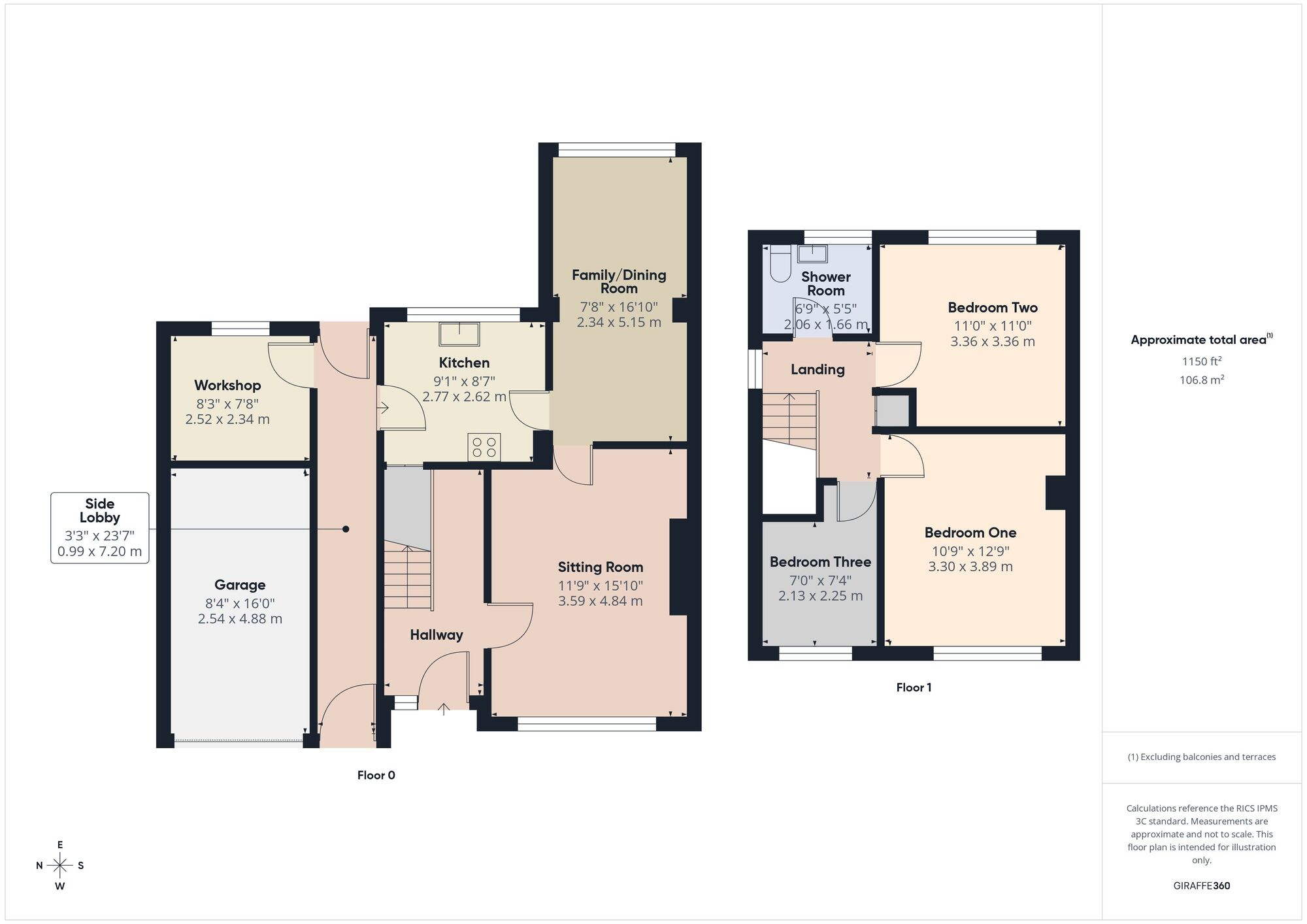 Floorplan of 3 bedroom Semi Detached House for sale, Pinewood Avenue, Midsomer Norton, Somerset, BA3