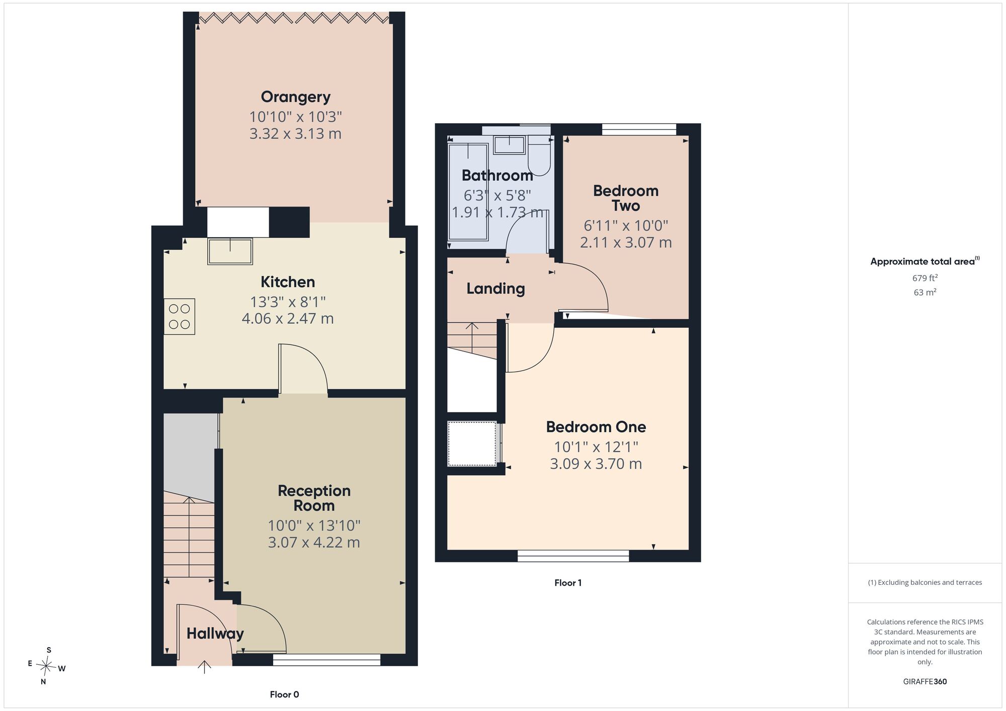 Floorplan of 2 bedroom Mid Terrace House for sale, Old Forge Way, Peasedown St. John, Somerset, BA2