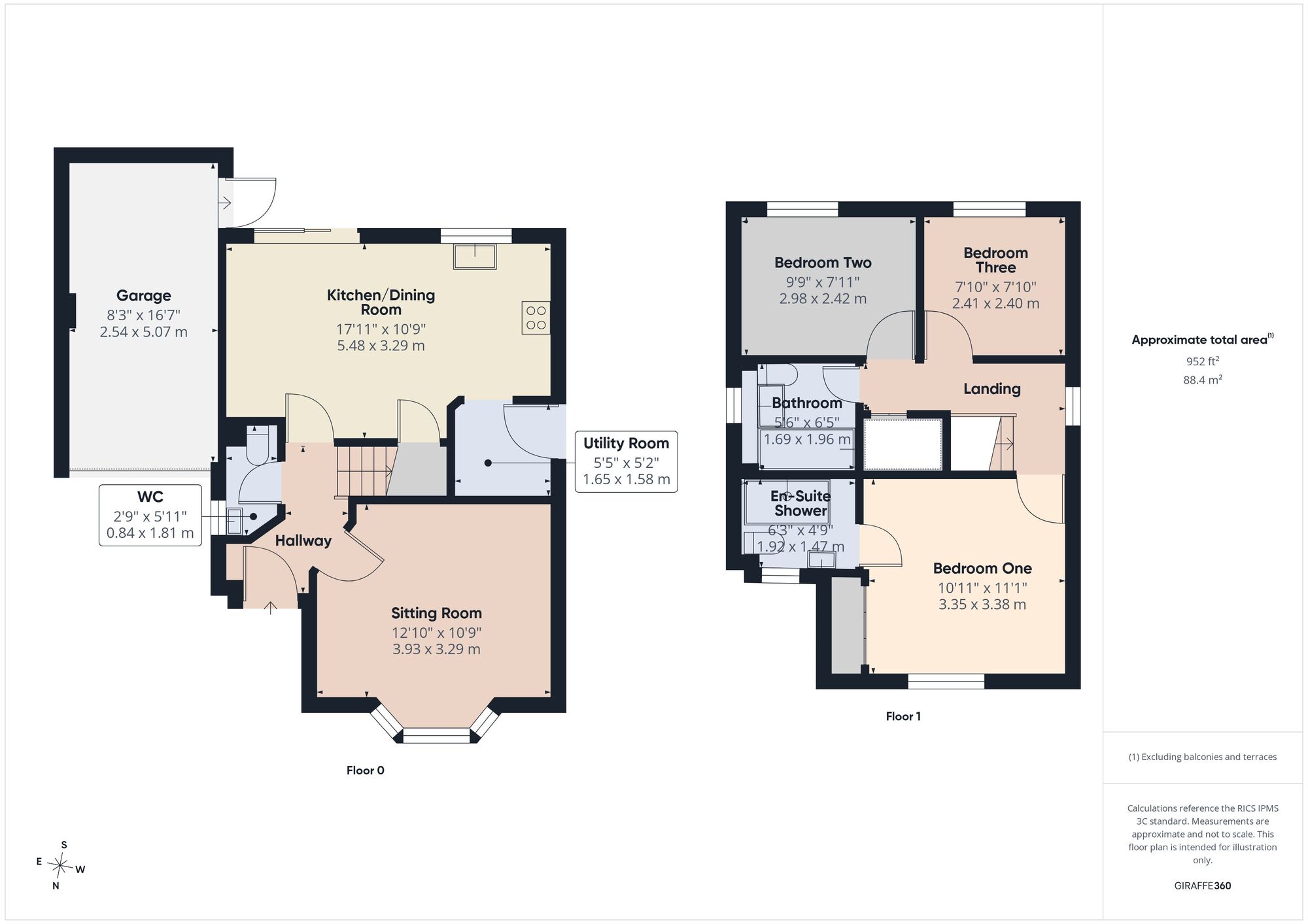 Floorplan of 3 bedroom Detached House for sale, Maple Rise, Radstock, Somerset, BA3