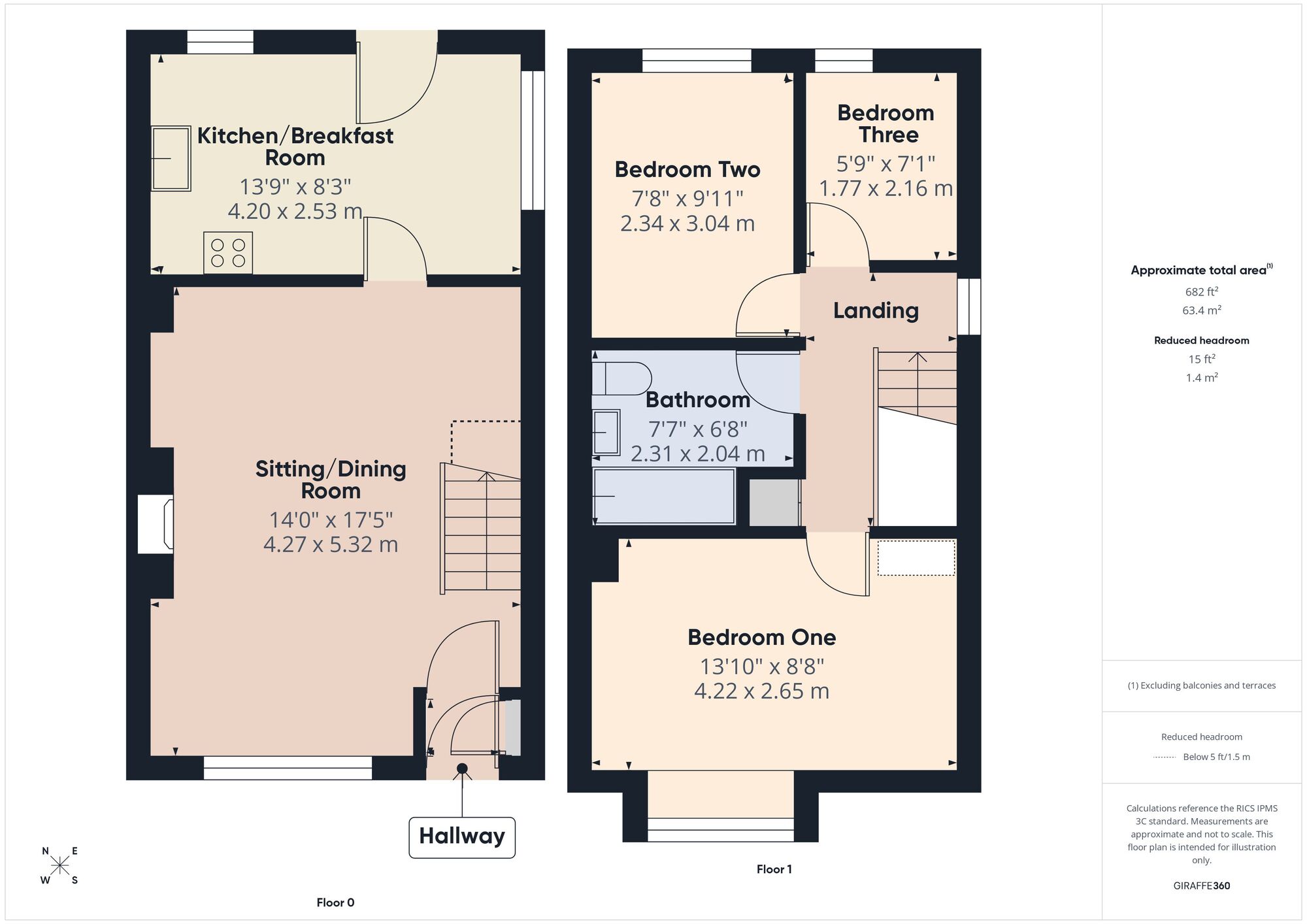 Floorplan of 3 bedroom End Terrace House for sale, Redwood Close, Radstock, BA3