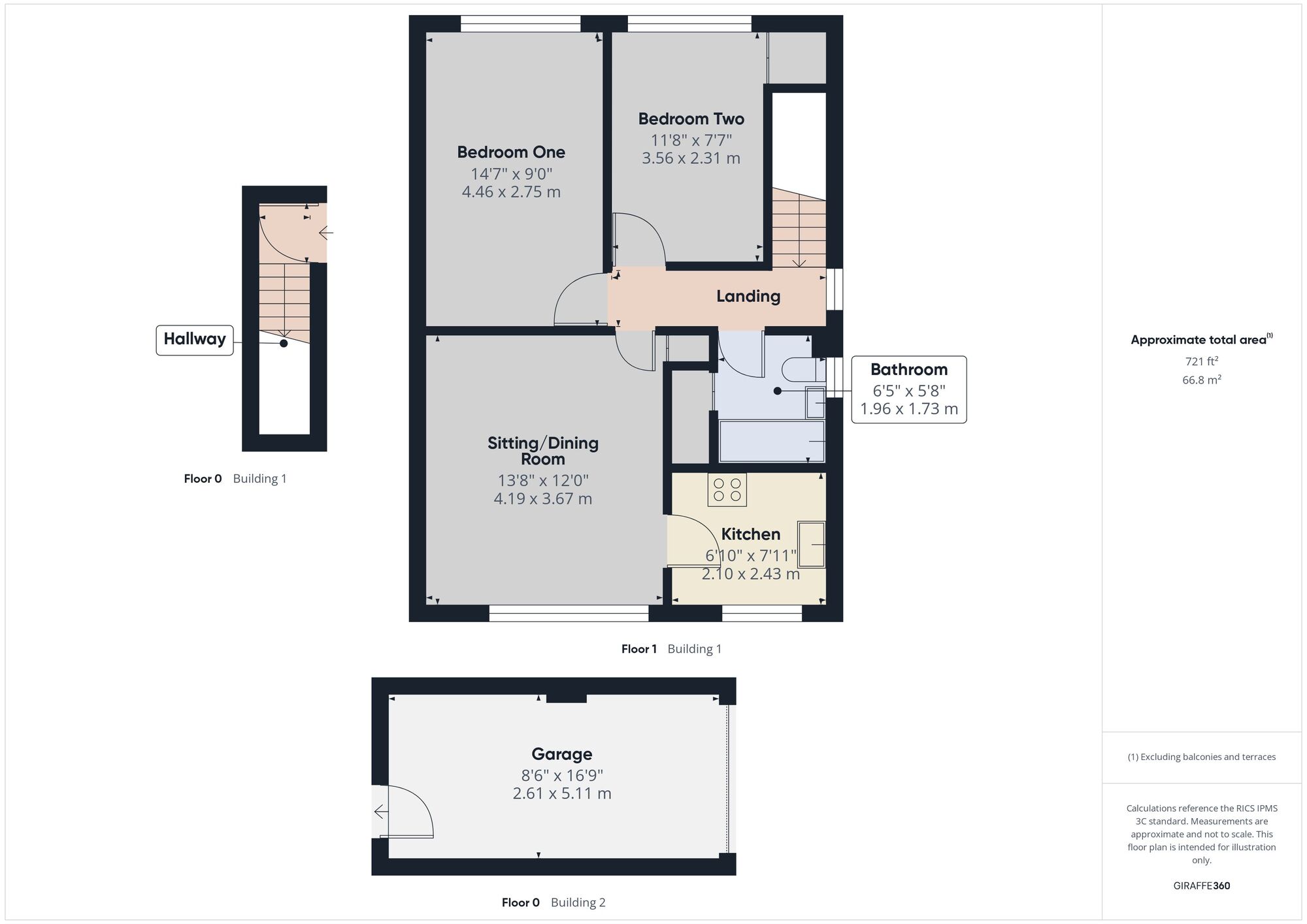 Floorplan of 2 bedroom Flat for sale, Cherry Tree Close, Radstock, BA3