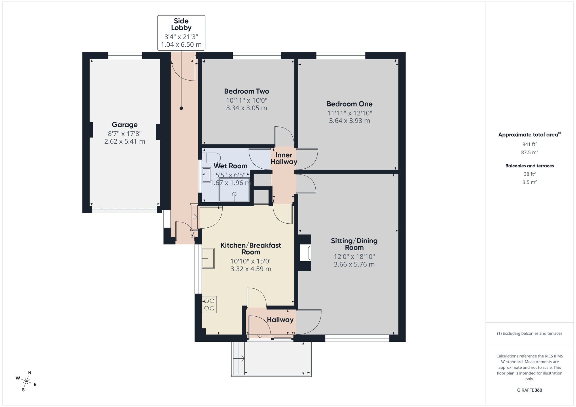 Floorplan of 2 bedroom Semi Detached Bungalow for sale, Welton Grove, Midsomer Norton, Somerset, BA3