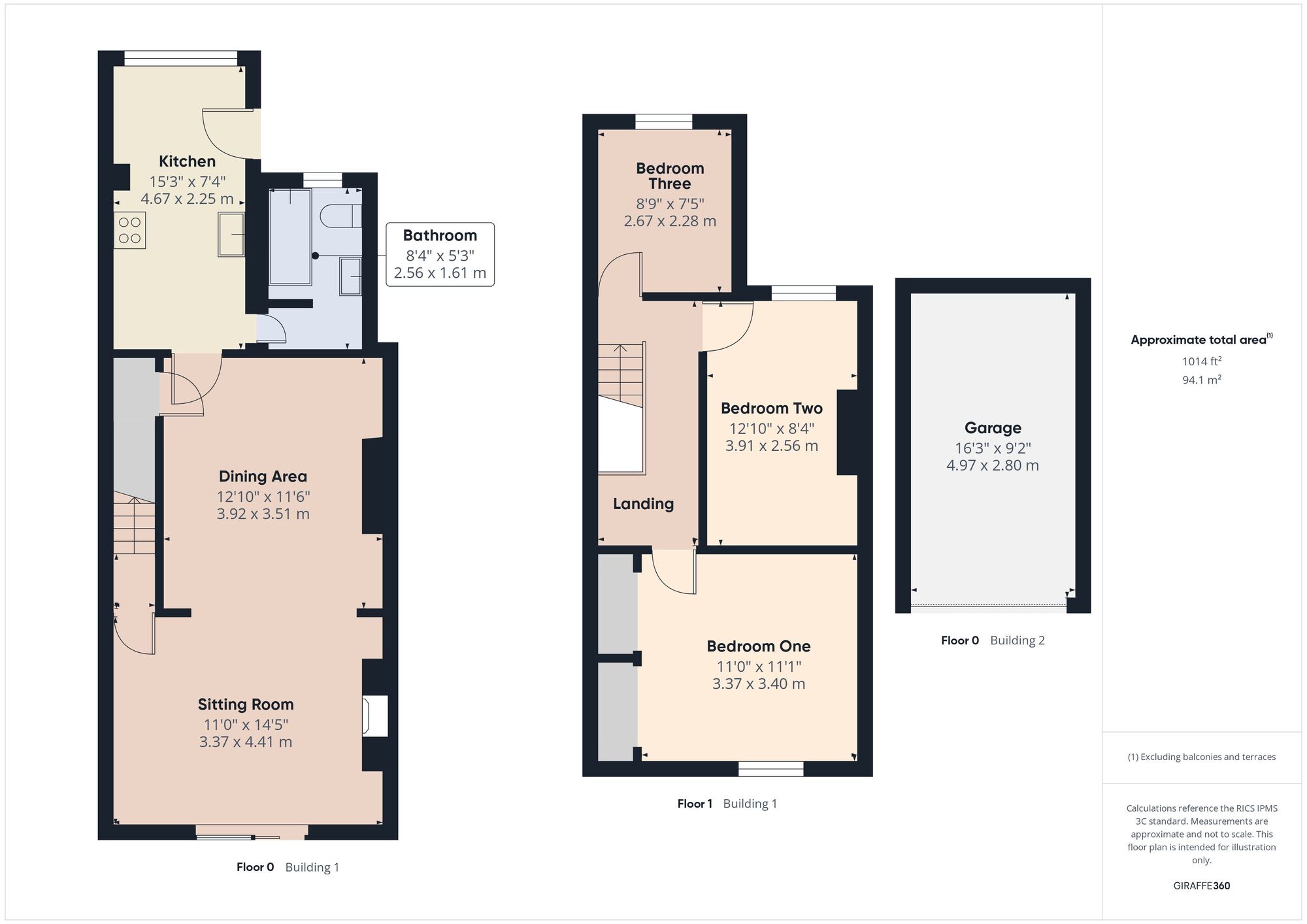 Floorplan of 3 bedroom Mid Terrace House for sale, Hillside View, Peasedown St. John, Somerset, BA2