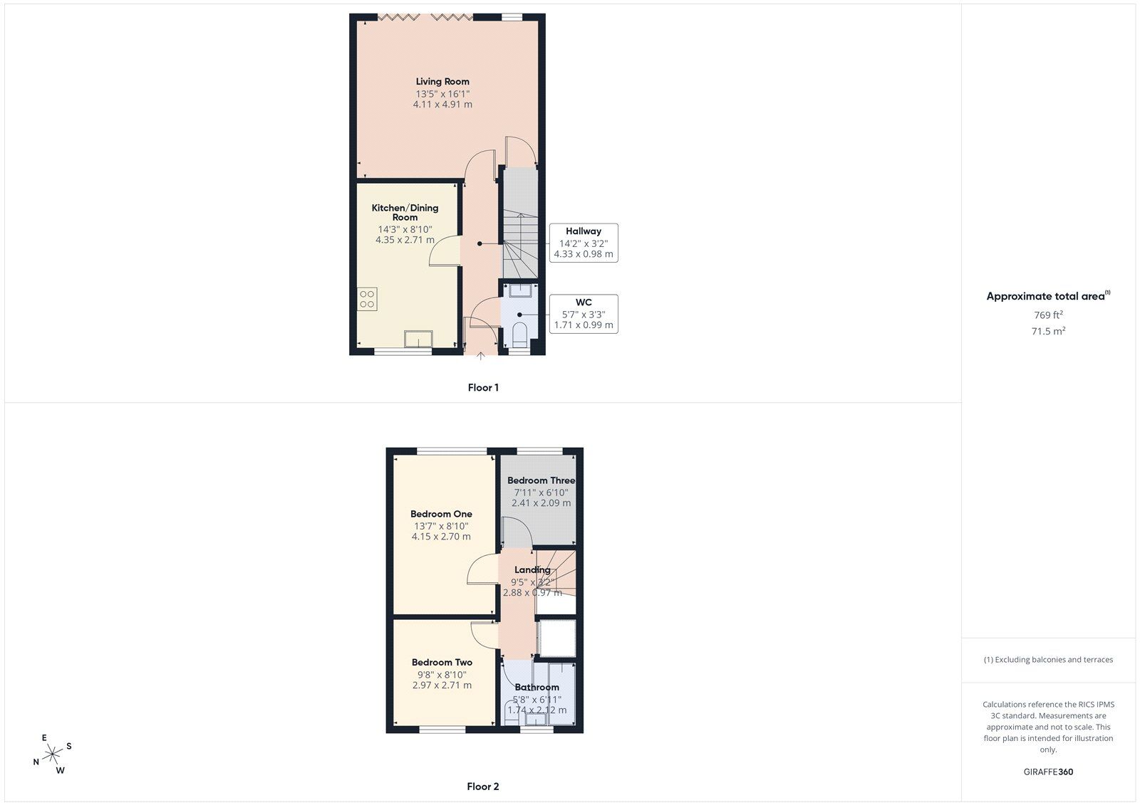 Floorplan of 3 bedroom Detached House for sale, Milton Road, Westfield, Somerset, BA3