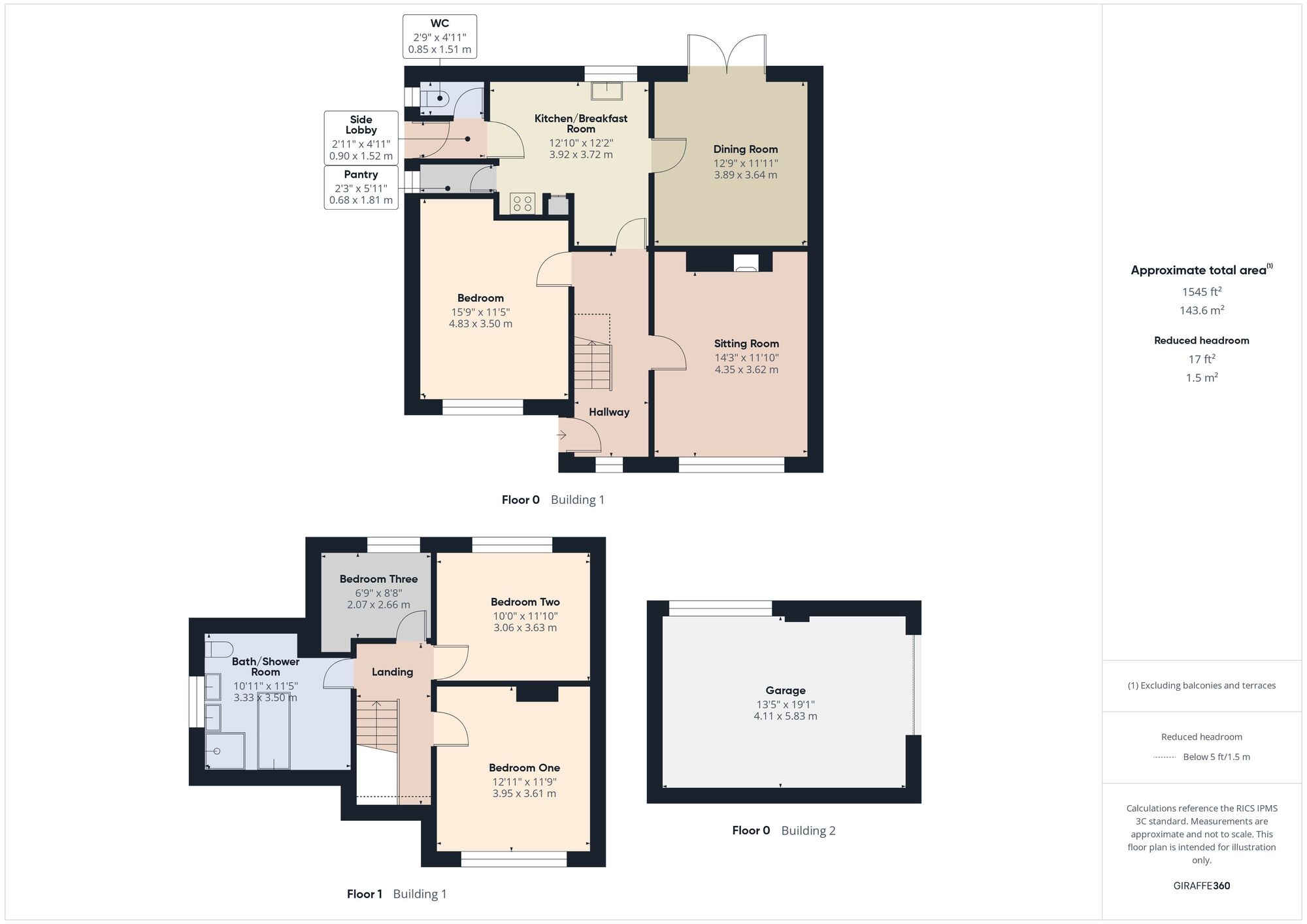 Floorplan of 4 bedroom Semi Detached House for sale, Southfield, Radstock, Somerset, BA3