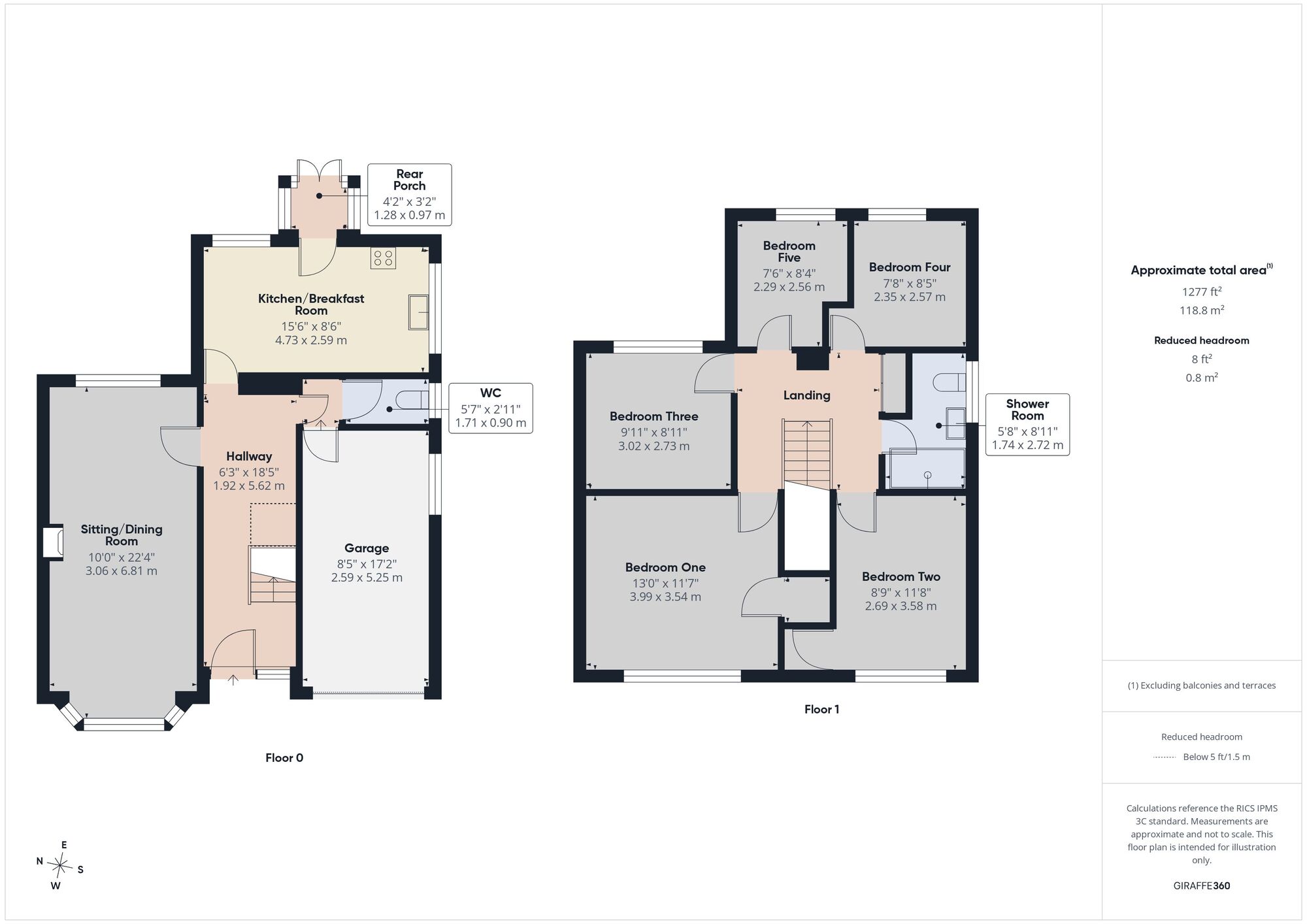 Floorplan of 5 bedroom Detached House for sale, Gurney Slade, Radstock, Somerset, BA3
