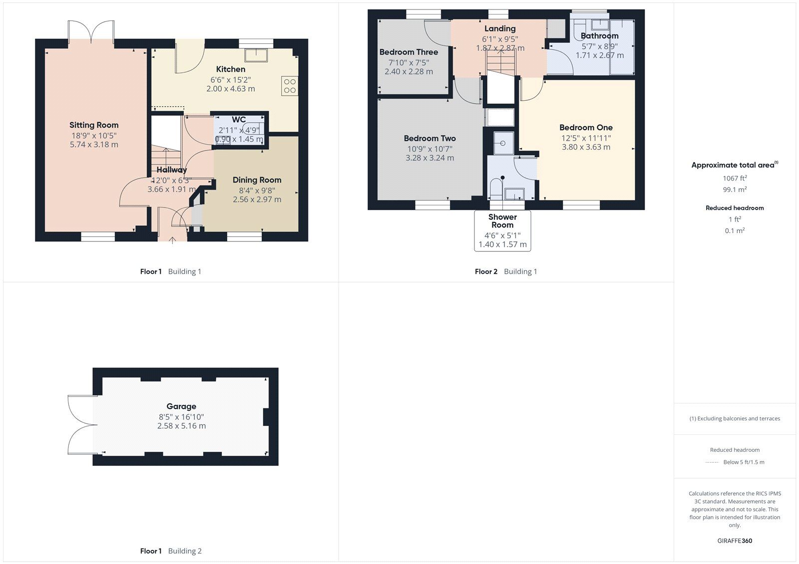 Floorplan of 3 bedroom Detached House for sale, Bushy Coombe, Midsomer Norton, Somerset, BA3