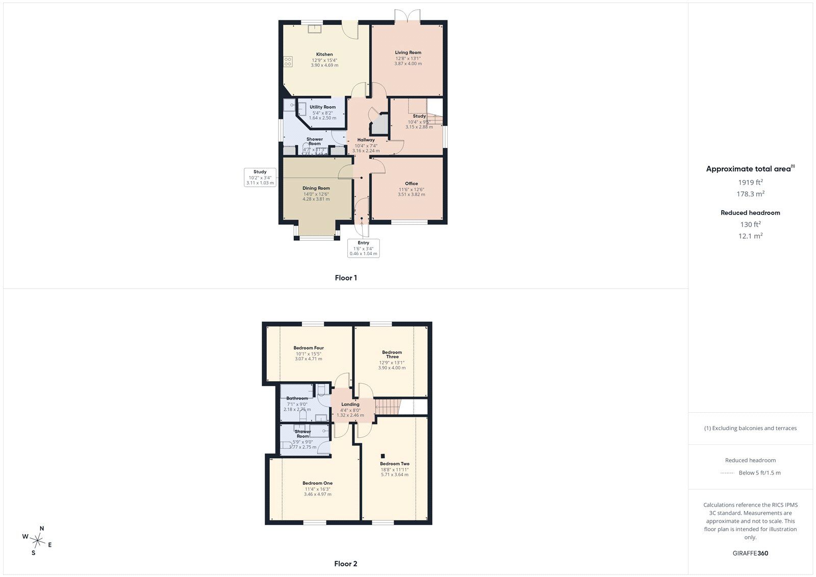 Floorplan of 4 bedroom Detached House for sale, Boxbury Hill, Paulton, Somerset, BS39