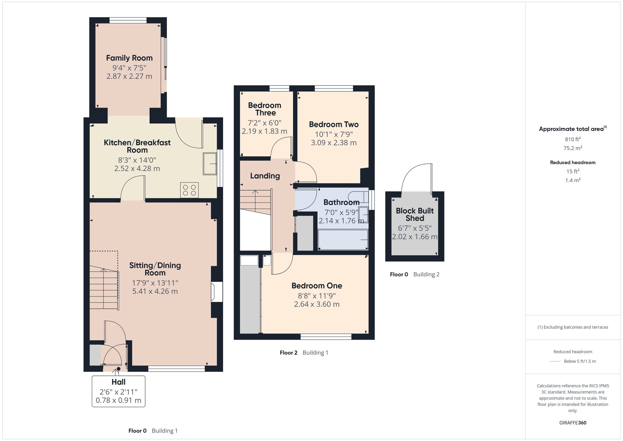 Floorplan of 3 bedroom End Terrace House for sale, Redwood Close, Westfield, Somerset, BA3