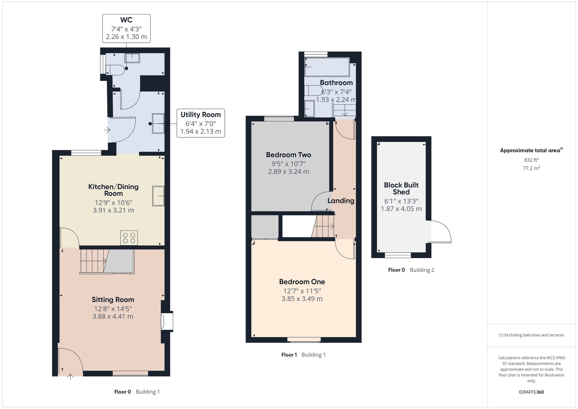 Floorplan of 2 bedroom Mid Terrace House for sale, Rackvernal Road, Midsomer Norton, Somerset, BA3