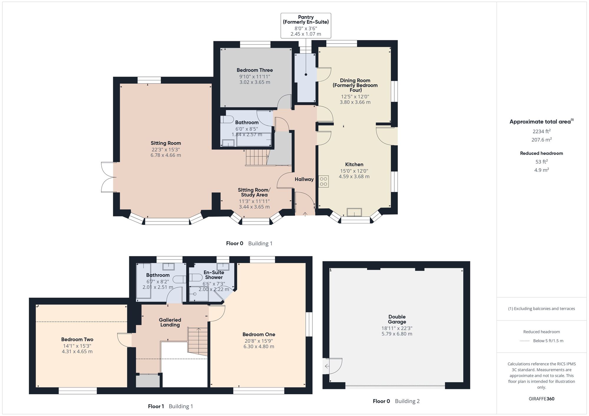 Floorplan of 3 bedroom Detached House for sale, Ashgrove, Peasedown St. John, Somerset, BA2