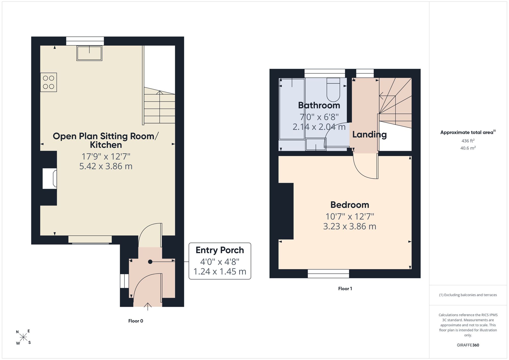 Floorplan of 1 bedroom Mid Terrace House for sale, Brittens Hill, Paulton, Bristol, BS39