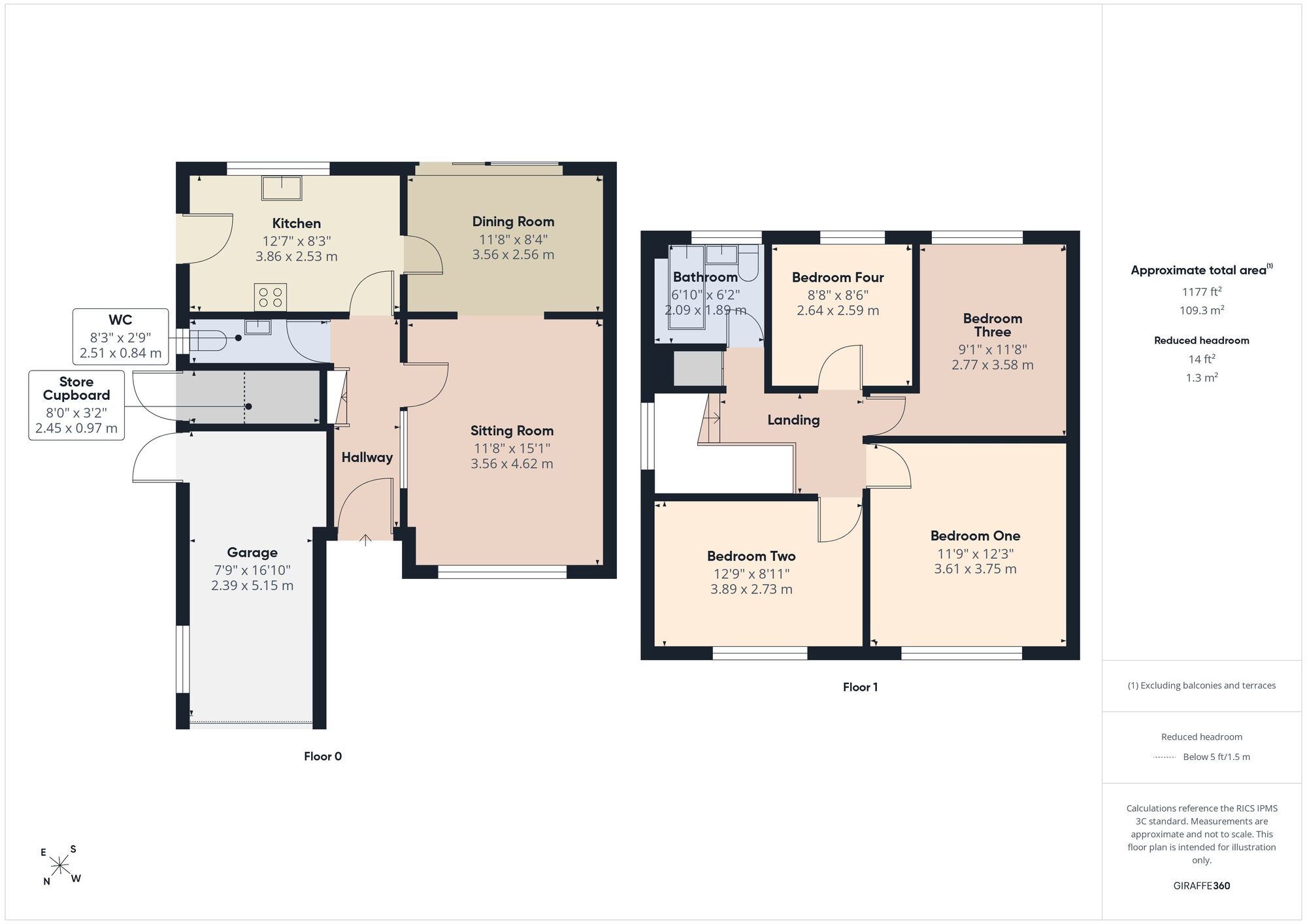 Floorplan of 4 bedroom Detached House for sale, Southlands Drive, Timsbury, Somerset, BA2