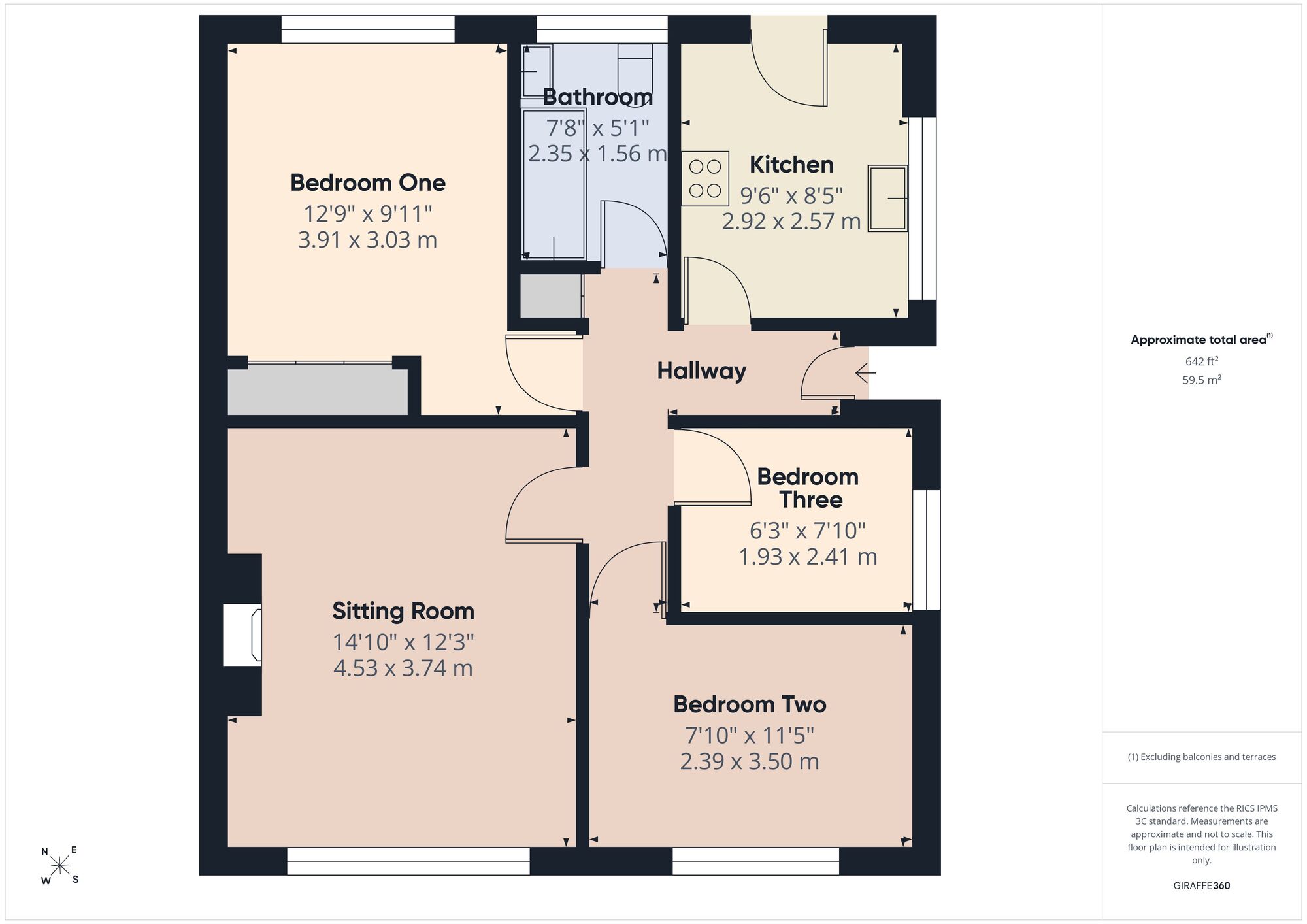 Floorplan of 3 bedroom Semi Detached Bungalow for sale, Valley View Road, Paulton, Somerset, BS39