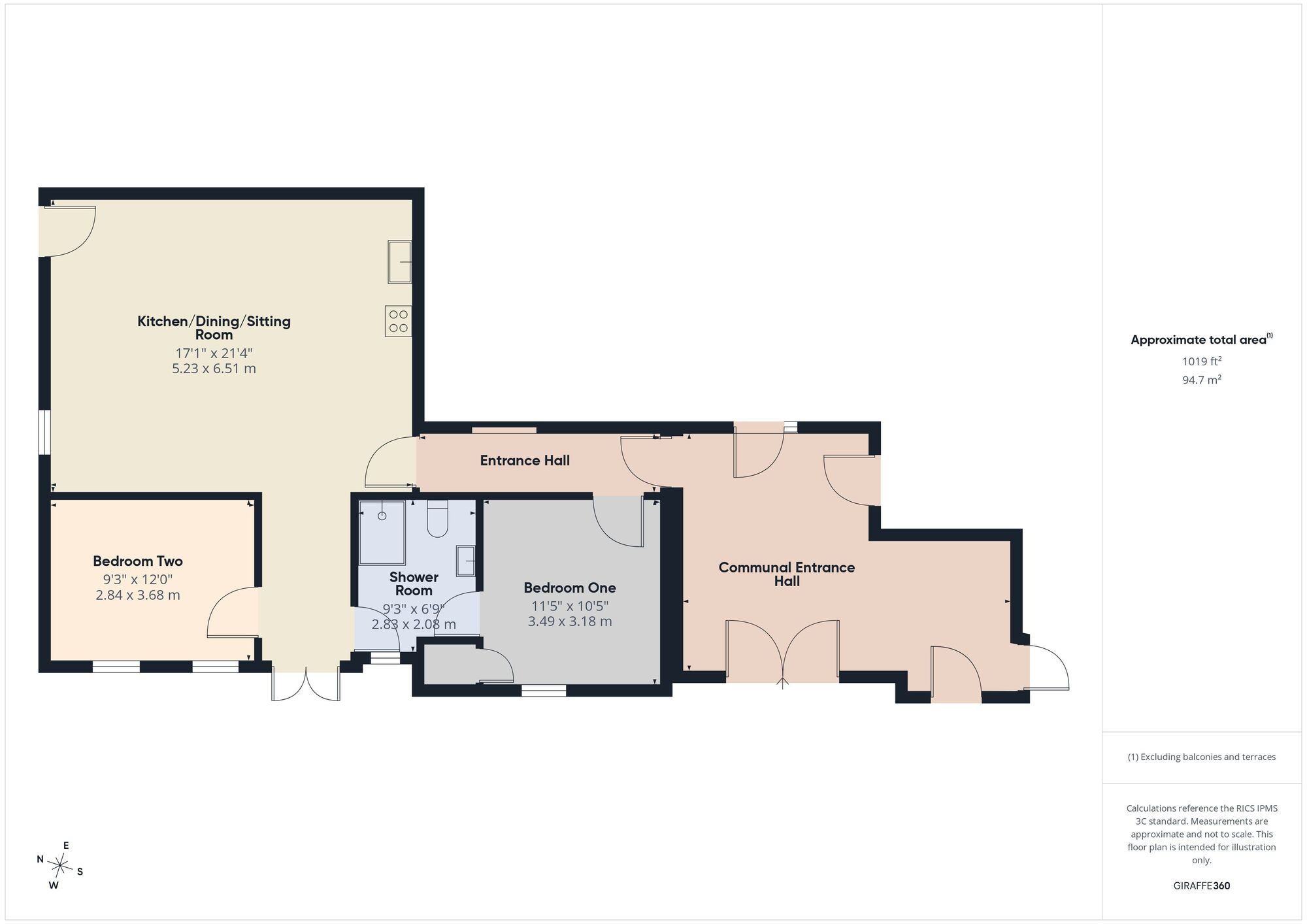 Floorplan of 2 bedroom Flat to rent, Loves Hill Court, Timsbury, Somerset, BA2
