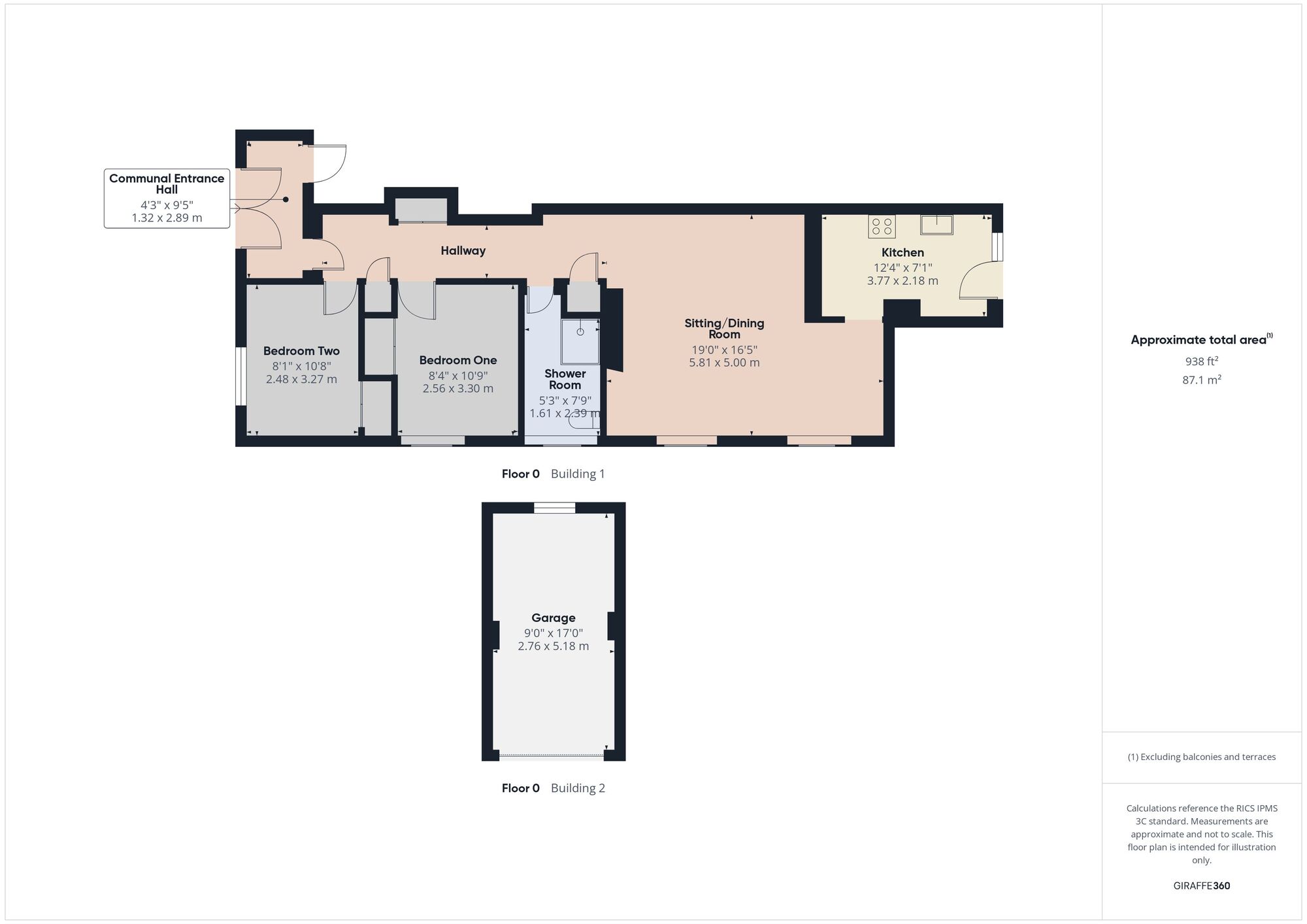 Floorplan of 2 bedroom Flat to rent, Chapel Lawns, Clandown, Somerset, BA3