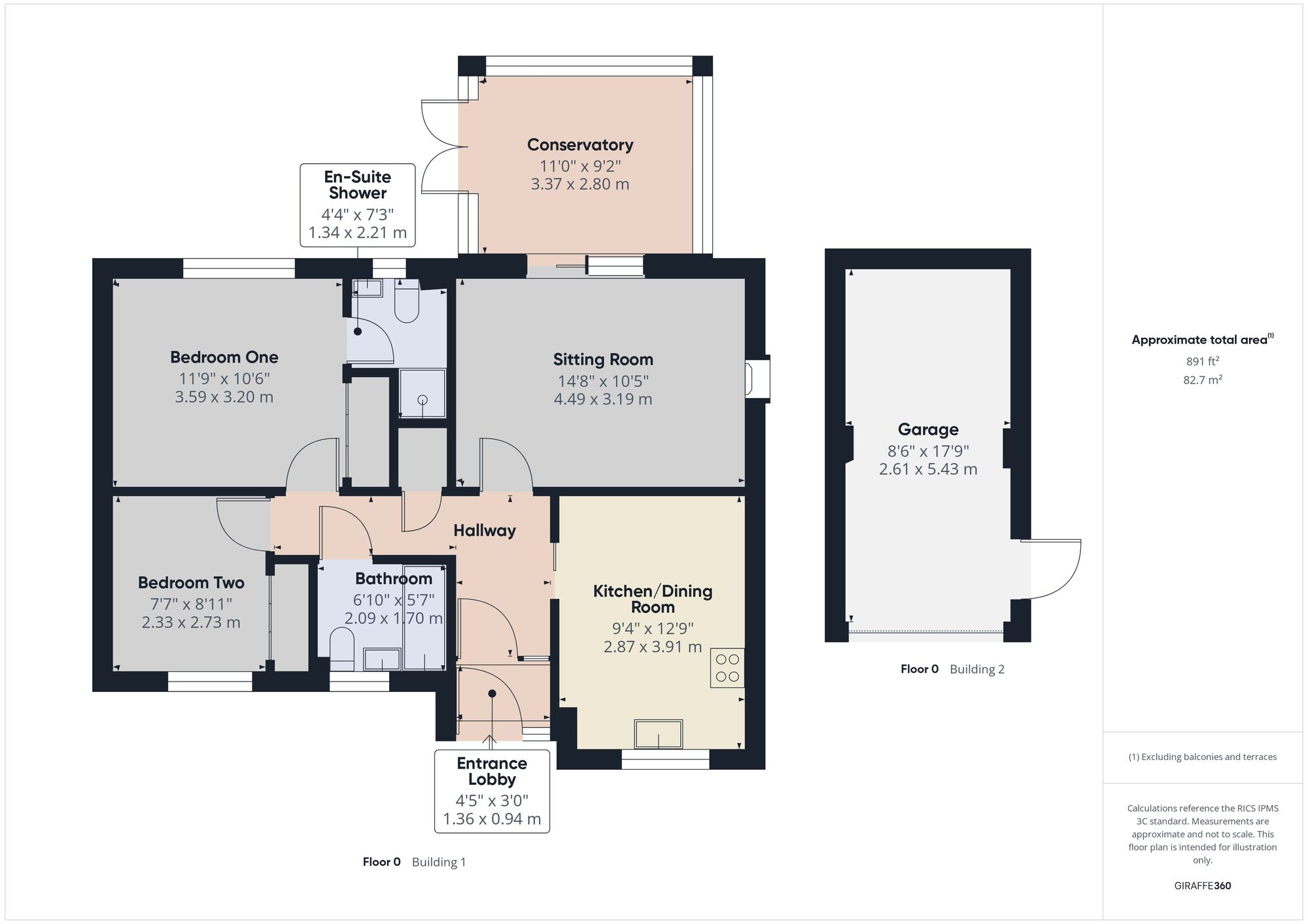 Floorplan of 2 bedroom Detached Bungalow for sale, Somerset Way, Paulton, Somerset, BS39