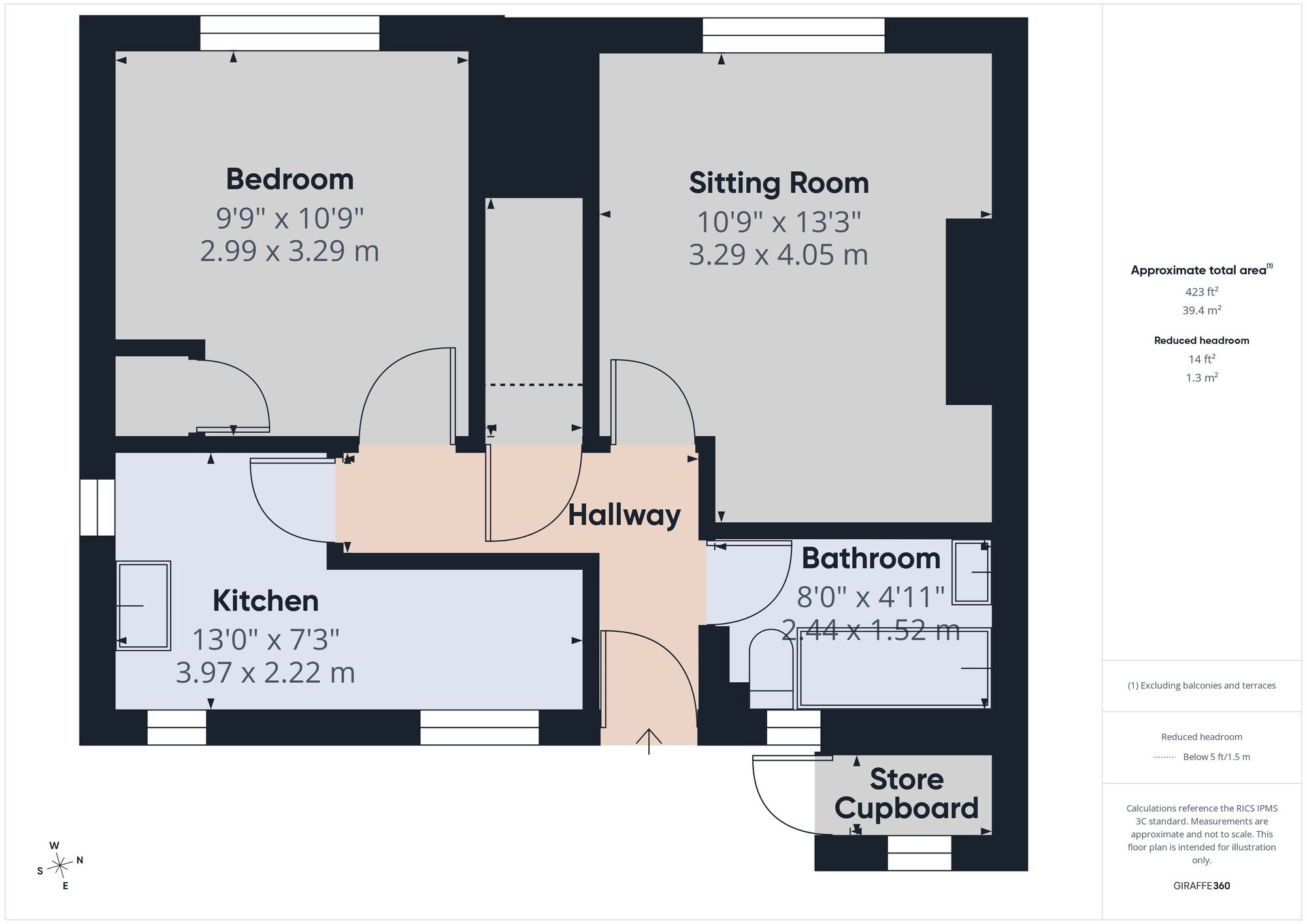 Floorplan of 1 bedroom Flat for sale, Hillcrest, Pensford, Somerset, BS39