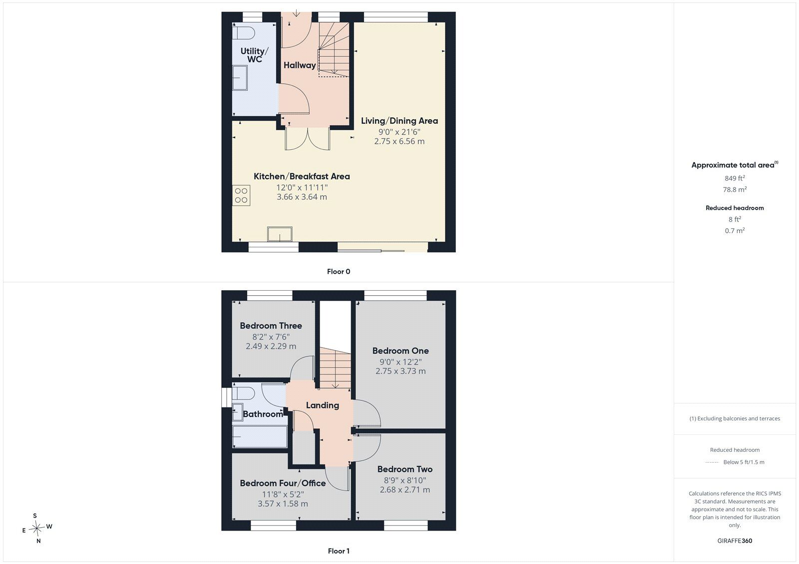 Floorplan of 4 bedroom Detached House to rent, Brookside Close, Paulton, Somerset, BS39