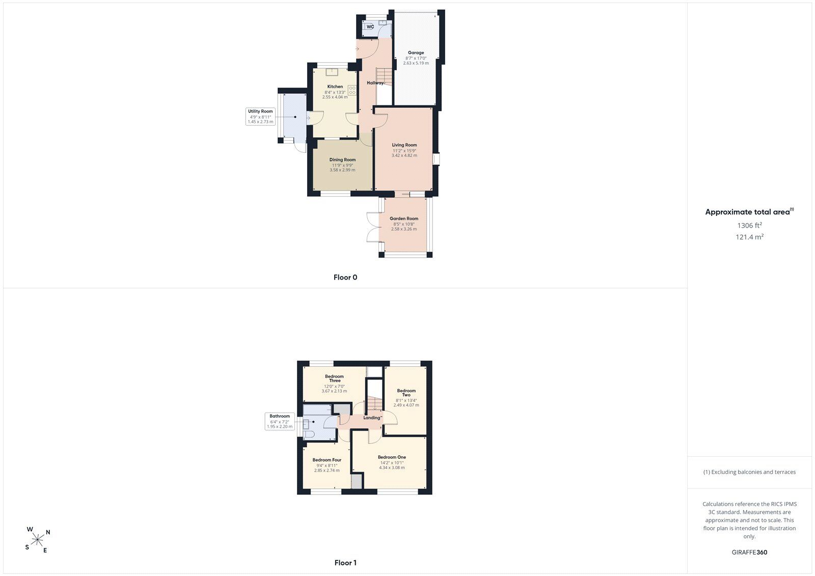 Floorplan of 4 bedroom Detached House for sale, Staddlestones, Midsomer Norton, Somerset, BA3