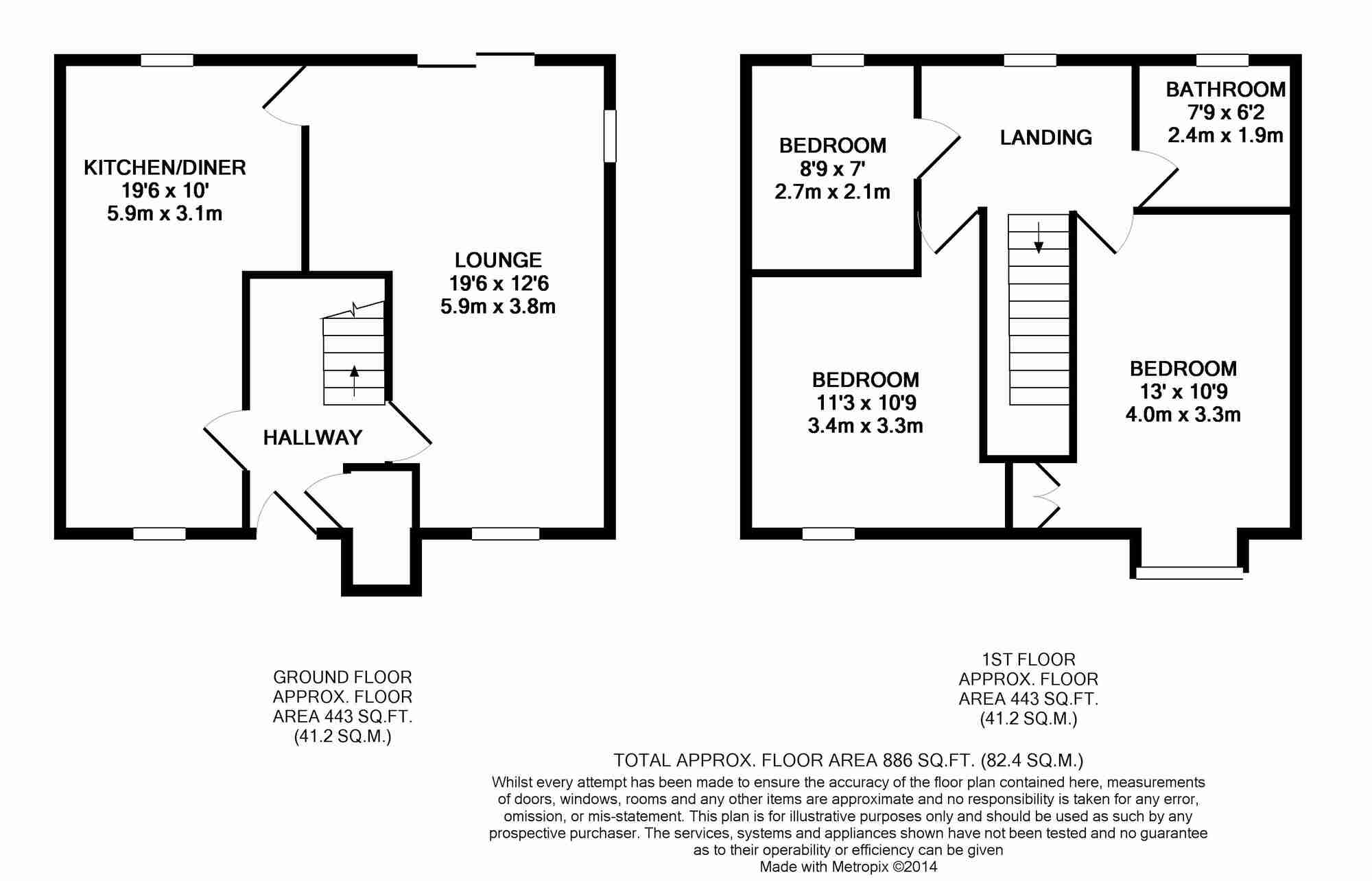 Floorplan of 3 bedroom  House for sale, William Peck Close, Spixworth, Norwich, NR10