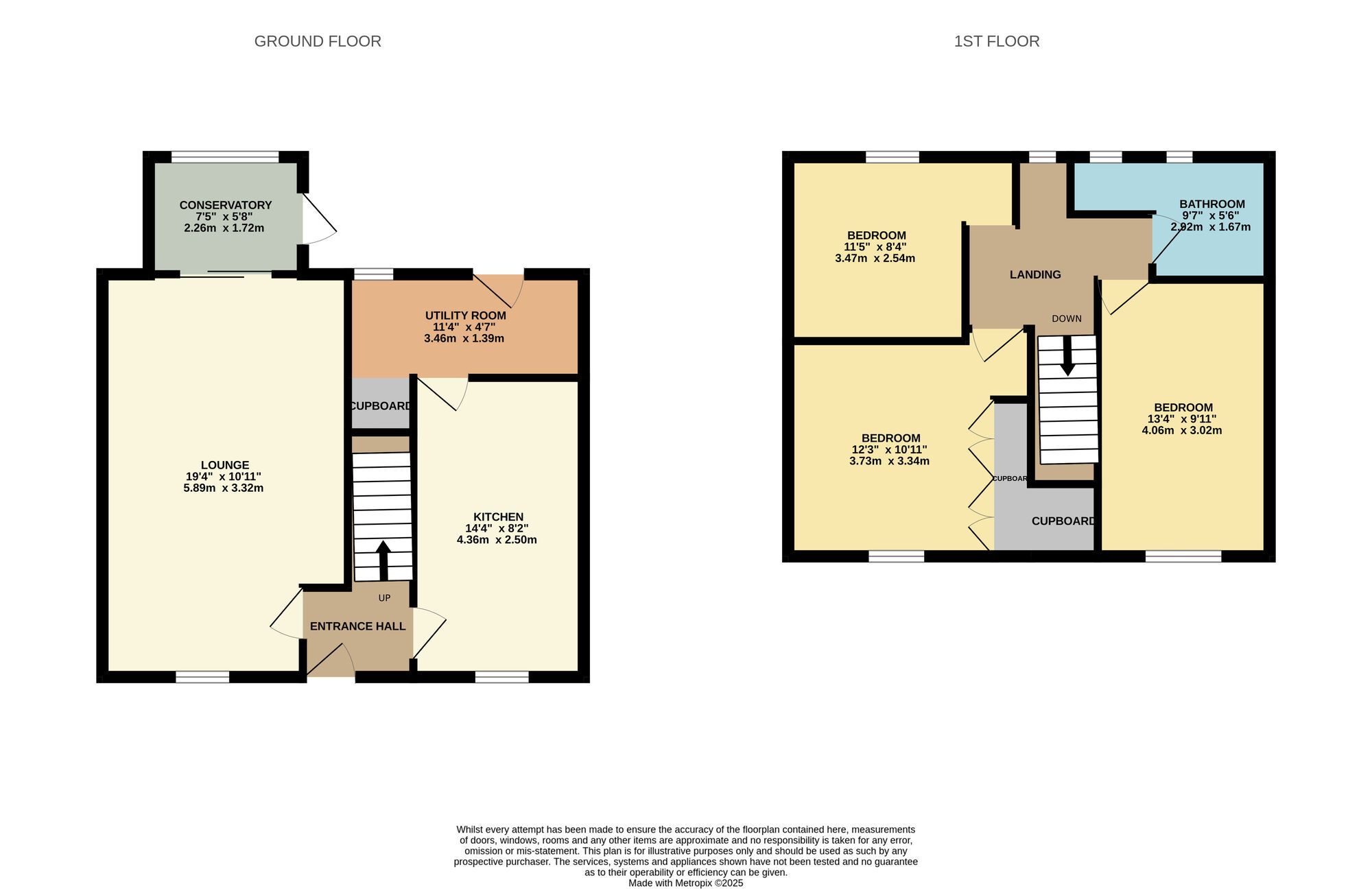 Floorplan of 3 bedroom Mid Terrace House for sale, Paine Road, Norwich, Norfolk, NR7