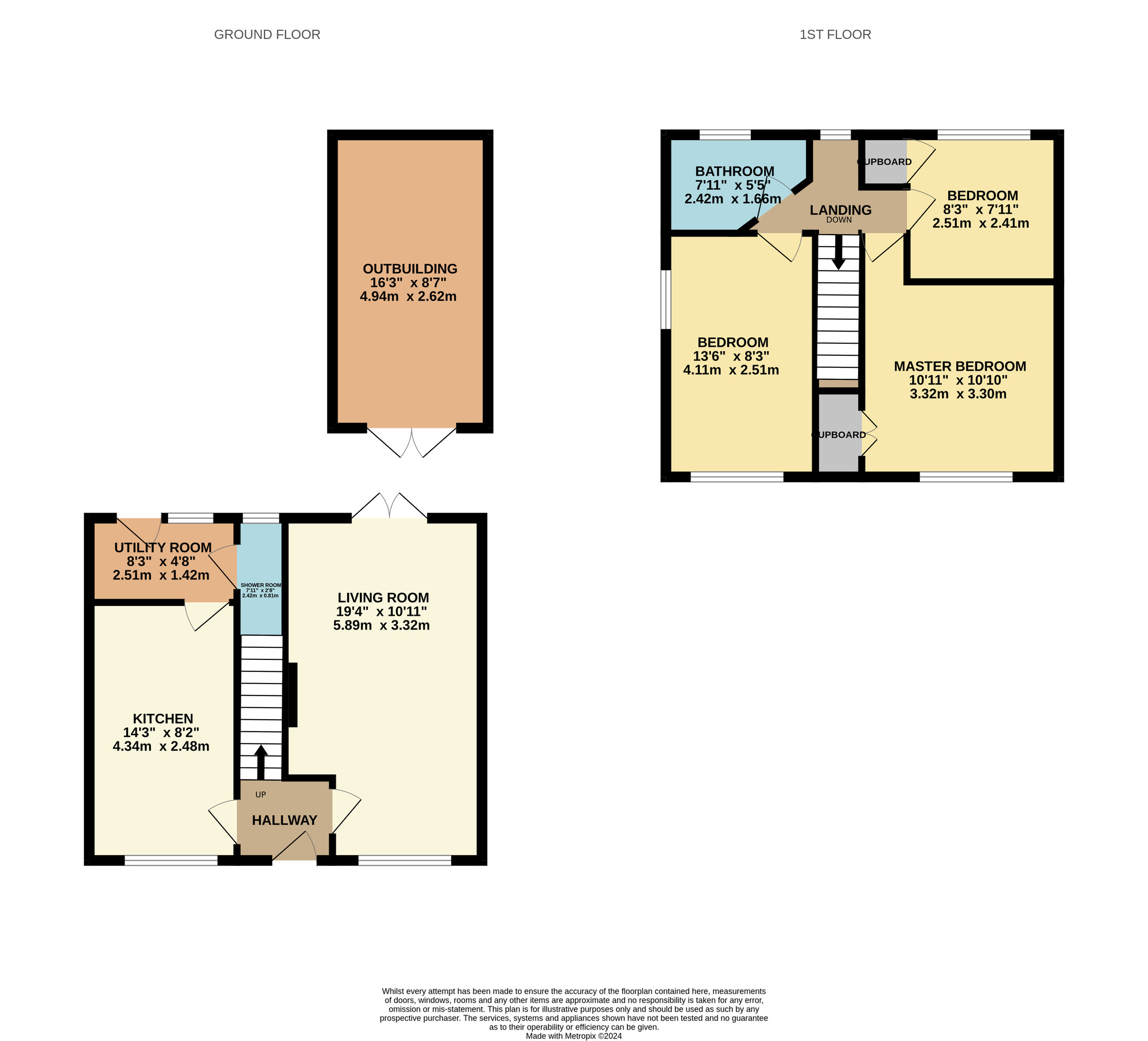 Floorplan of 3 bedroom Semi Detached House for sale, Marryat Road, Norwich, Norfolk, NR7