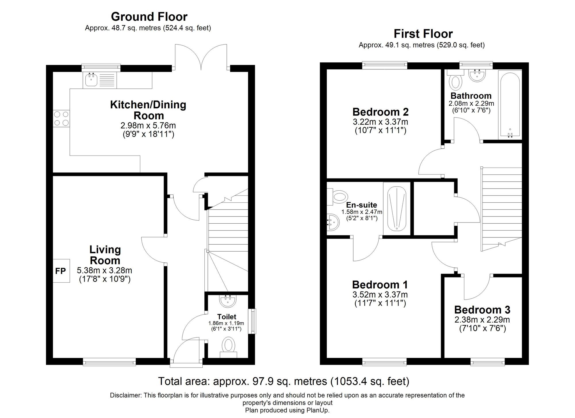 Floorplan of 3 bedroom Detached House for sale, Hawthorn Drive, Rackheath, Norfolk, NR13